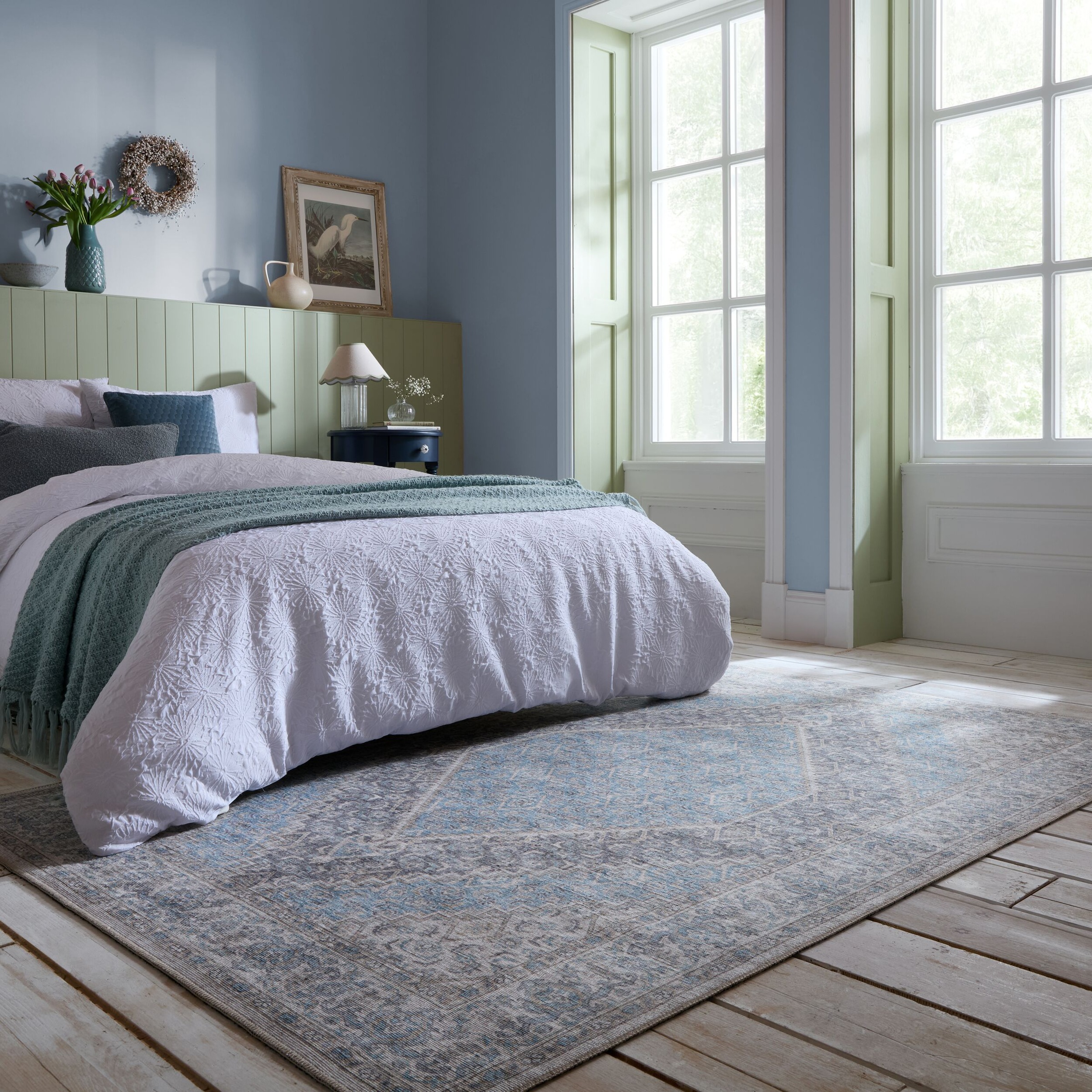 FLAIR RUGS Teppich »Corin«, rechteckig, 4 mm Höhe, Waschbarer Traditioneller Teppich