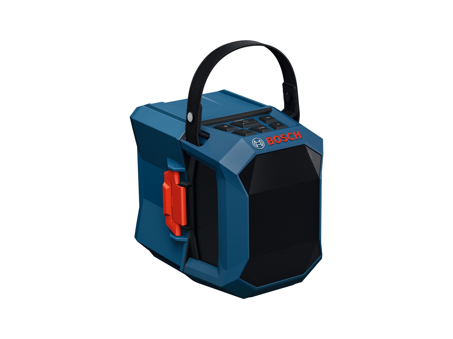 Bluetooth-Lautsprecher BOSCH PROFESSIONAL "GPB 18V-1 C Professional solo", blau, B:13,2cm H:19,4cm T:190cm, Lautsprecher, inkl. Batterieabdeckung,