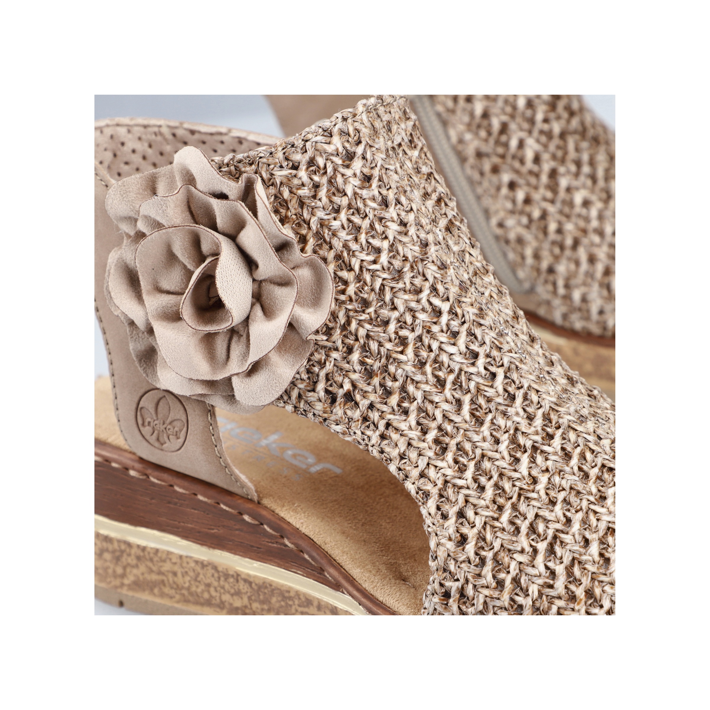 Rieker Schaftsandalette Keilsandale, Sommerschuh, Plateausandalette mit Blü günstig online kaufen