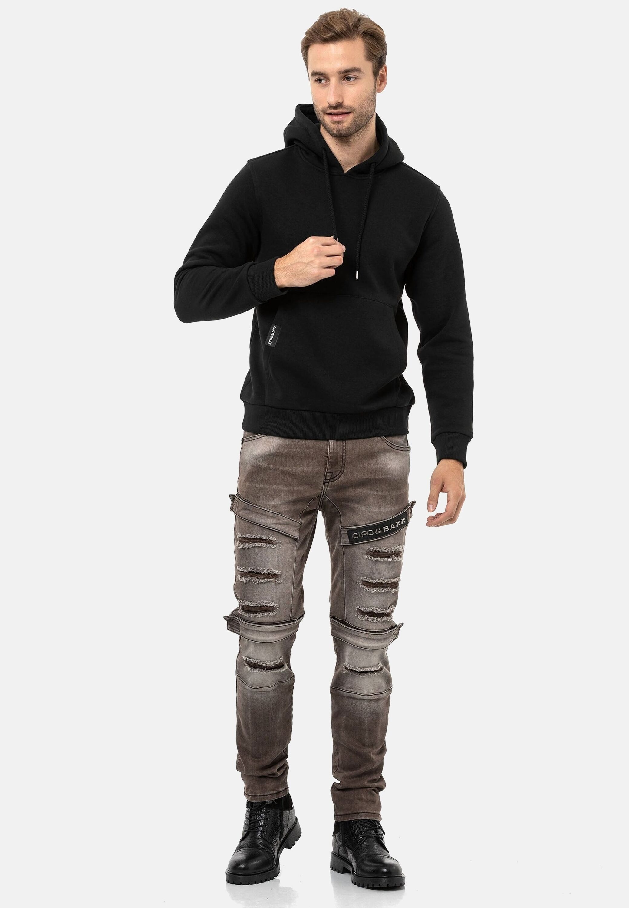 Cipo & Baxx Sweatshirt »Sweatshirts«, mit Kapuze, CL557