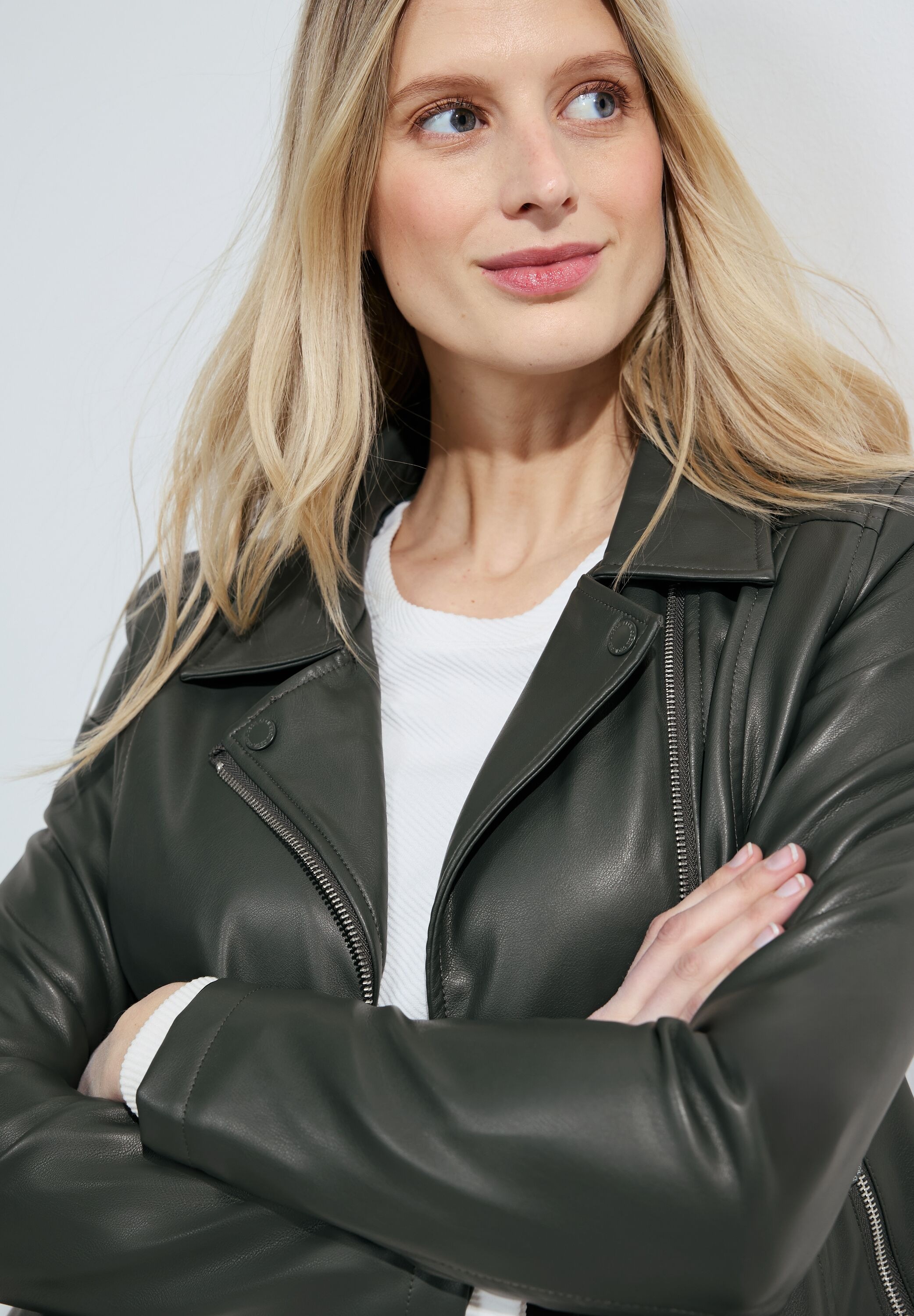 Cecil Bikerjacke, ohne Kapuze, mit asymmetrichem Reißverschluss
