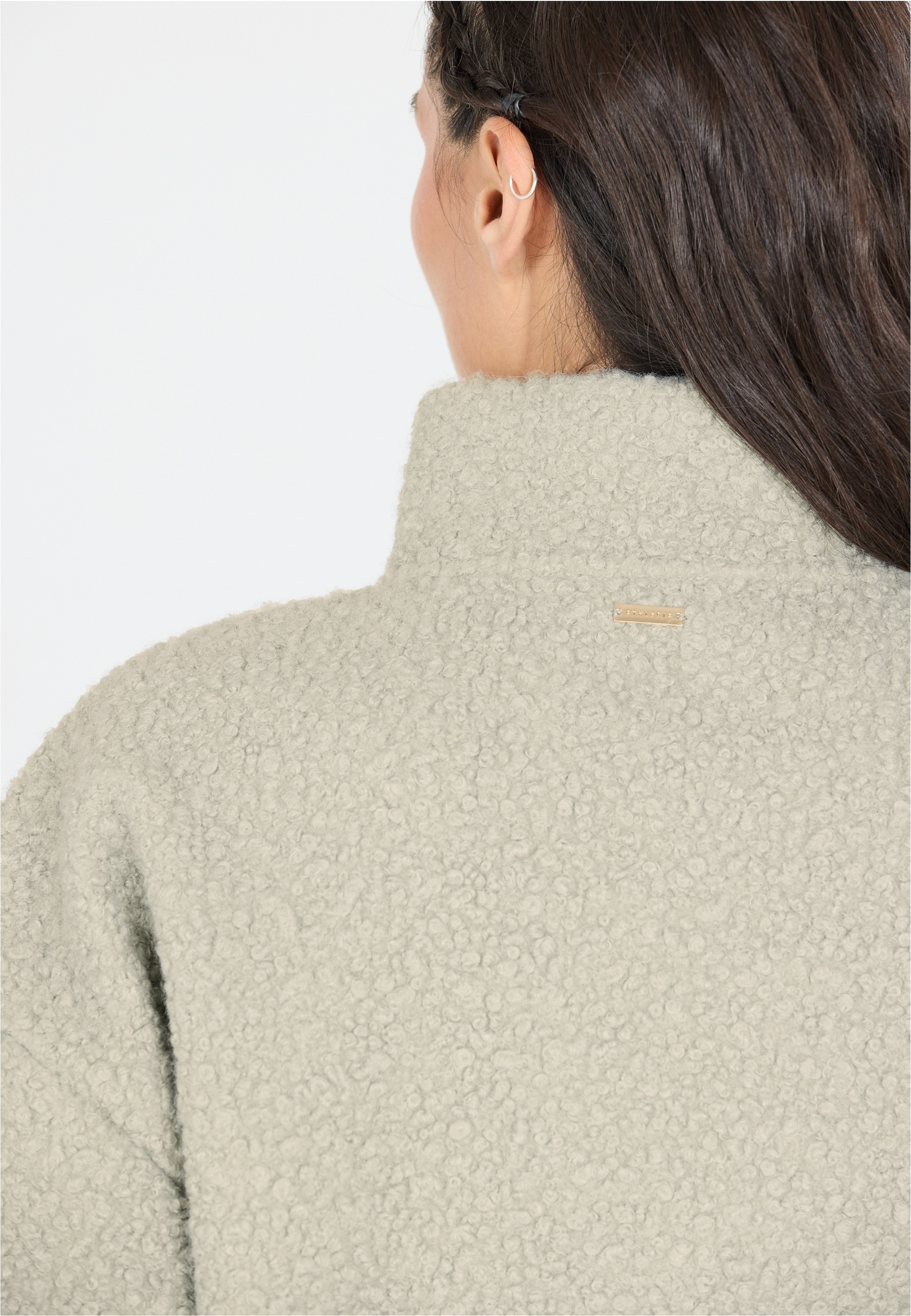 ATHLECIA Strickpullover »Florrie«, mit Teddy-Fleece und halbem Reißverschluss