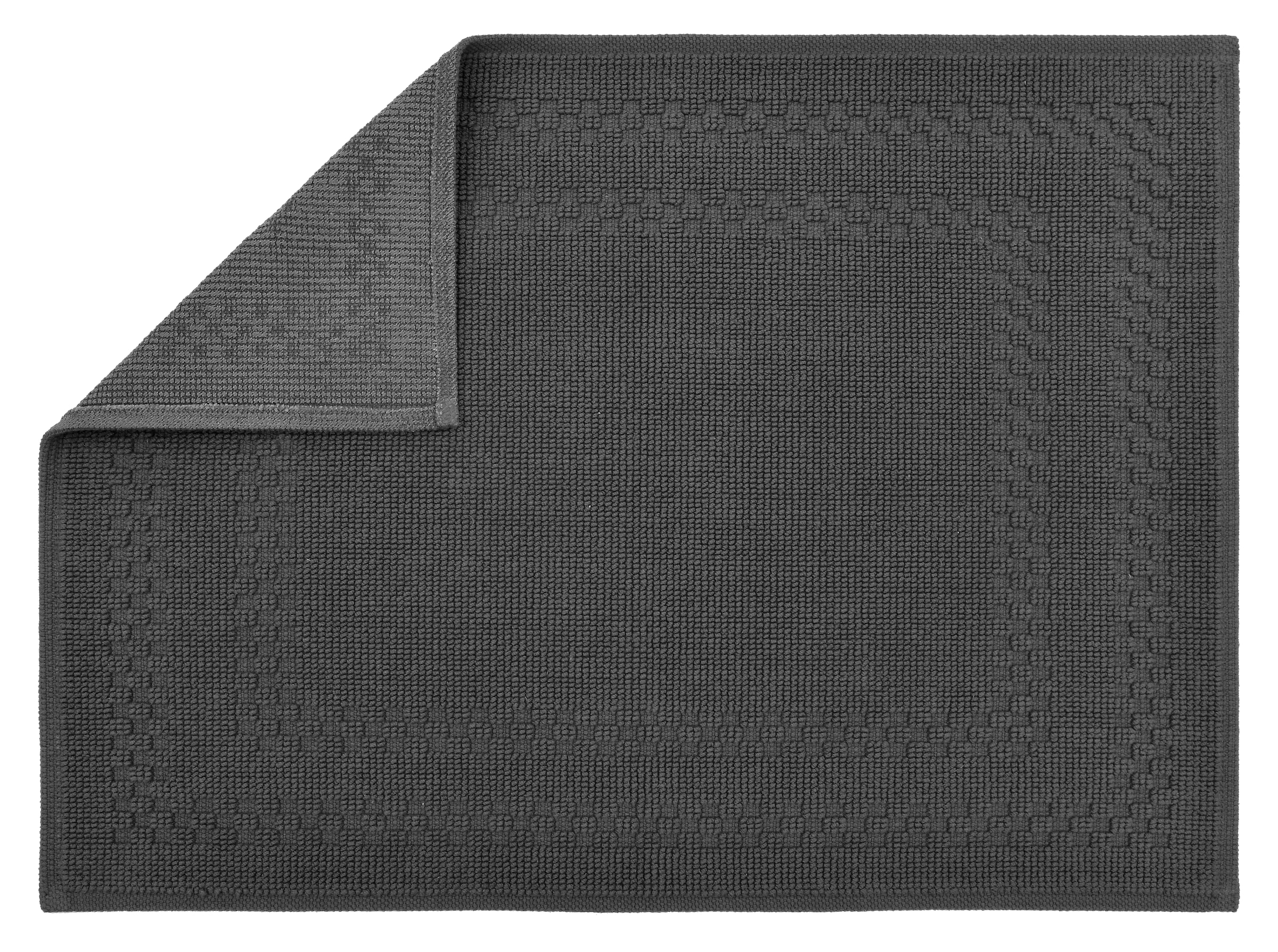 OTTO home Badematte »Regona, 2 tlg. Hotelmatten-Set, 50x70 cm« Höhe 5 mm rutschhemmend beschichtet schnell trocknend 2-teiliges Set, einfarbig, Badematten Set, 100% Baumwolle