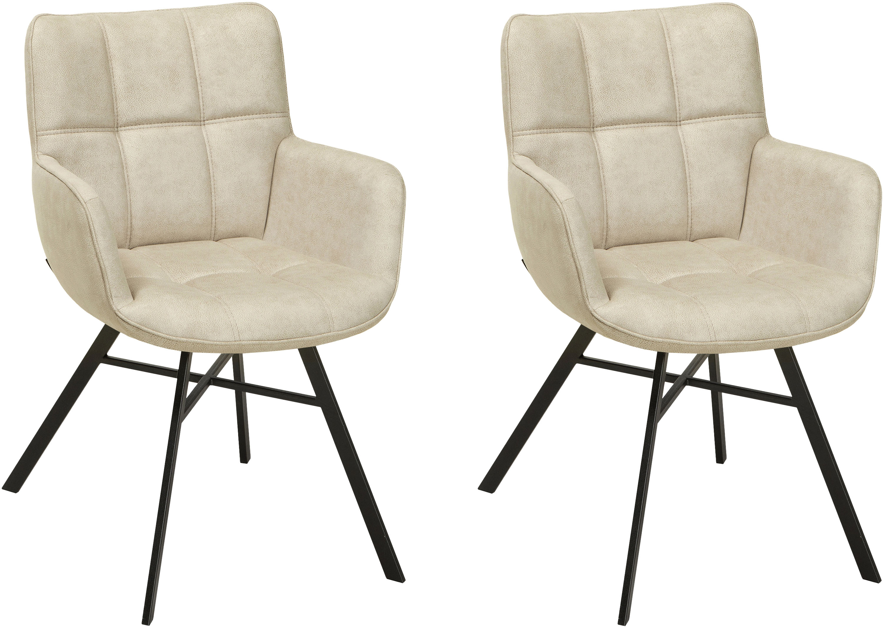 Armlehnstuhl OMG DESIGN, B:59cm H:86cm T:65cm, beige, Stoff, Esszimmer, Stühle, "Marcon", Esszimmerstuhl, pflegeleichter Bezug