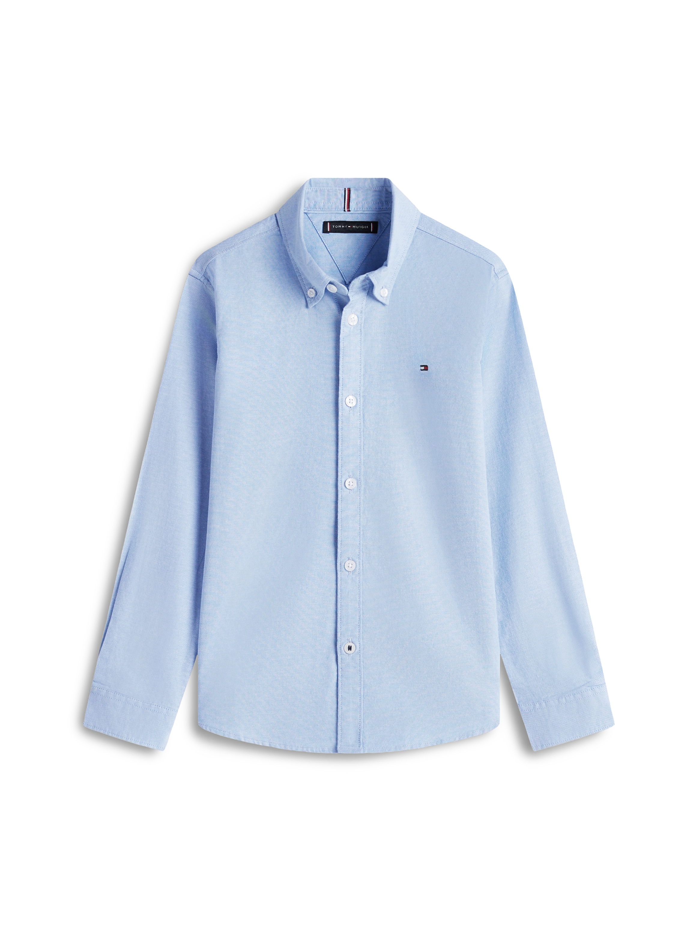 Tommy Hilfiger Langarmhemd »BOYS STRETCH OXFORD SHIRT L/S« Kinder bis 16 Jahre, Button-down-Kragen, Langarm, Logo-Flag