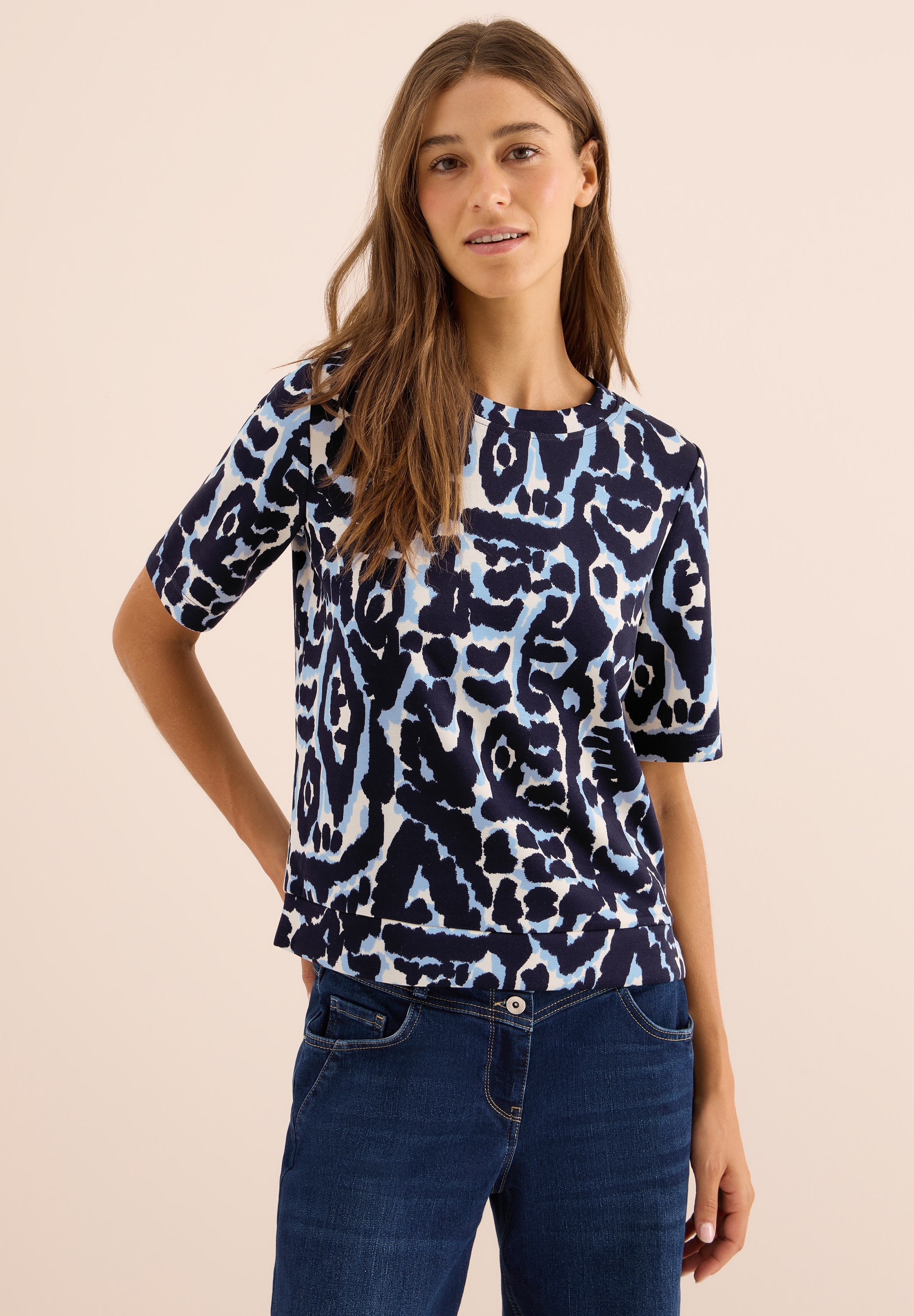Cecil T-Shirt, mit All-Over Print günstig online kaufen