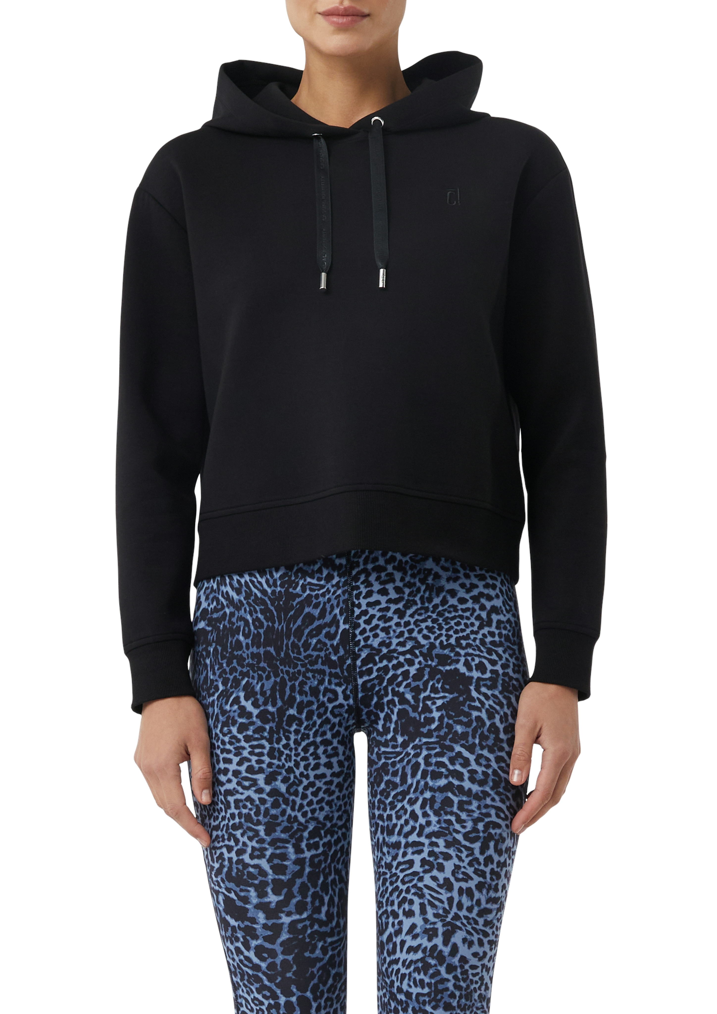 comma casual identity, cropped, casual, mit Kapuze, Baumwollmischung