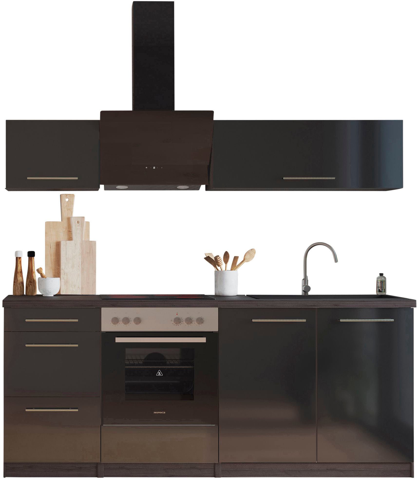 RESPEKTA Küche "Amanda" Breite 210 cm, mit Soft-Close, exklusiver Konfigura günstig online kaufen