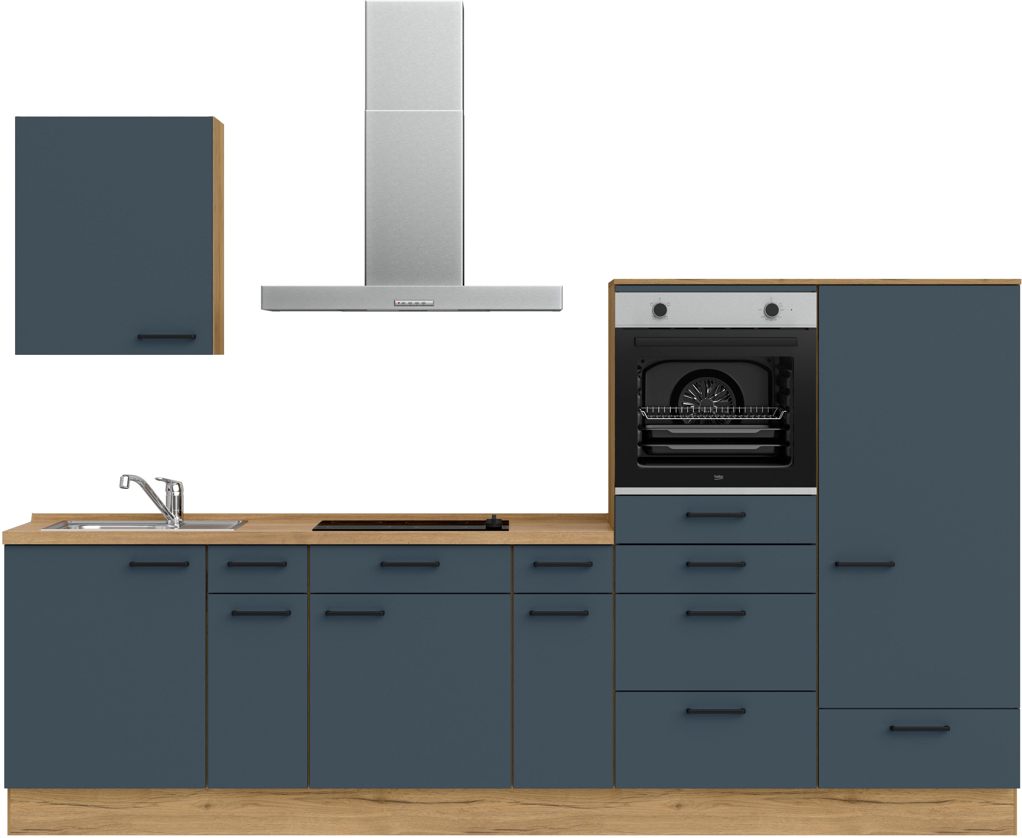 nobilia ""Easytouch I", NEU: individuell anpassbar mit gratis Profi-Beratung" vormontiert, Breite 300 cm, Ausrichtung wählbar, wahlw. mit E-Geräten