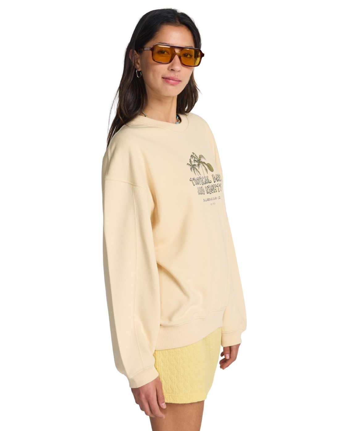 Billabong All The Days Kendall Sweatshirt White Cap Size L 6