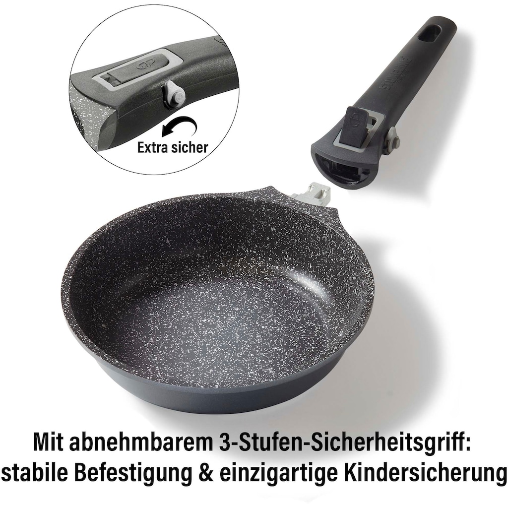 STONELINE Pfannen-Set »Imagination PLUS«, Aluminiumguss, (Set, 3 tlg., je 1 Pfanne Ø 20/24/28 cm, Fassungsvermögen 1,2 L/1,9 L/3,0 L)