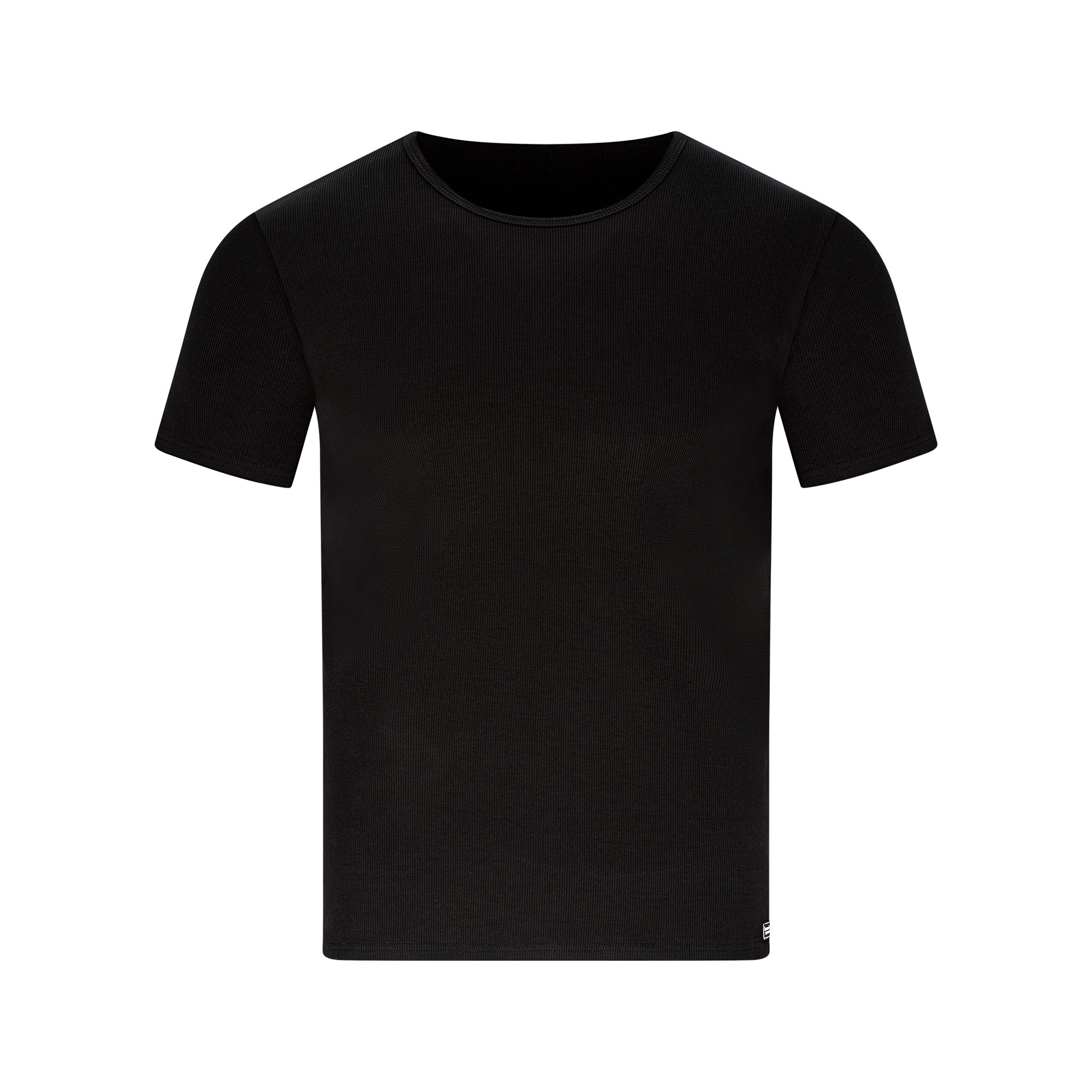 Bruno Banani Rundhalsshirt "FINE RIB" Feinripp, Kurzarm, Rundhalsausschnitt günstig online kaufen