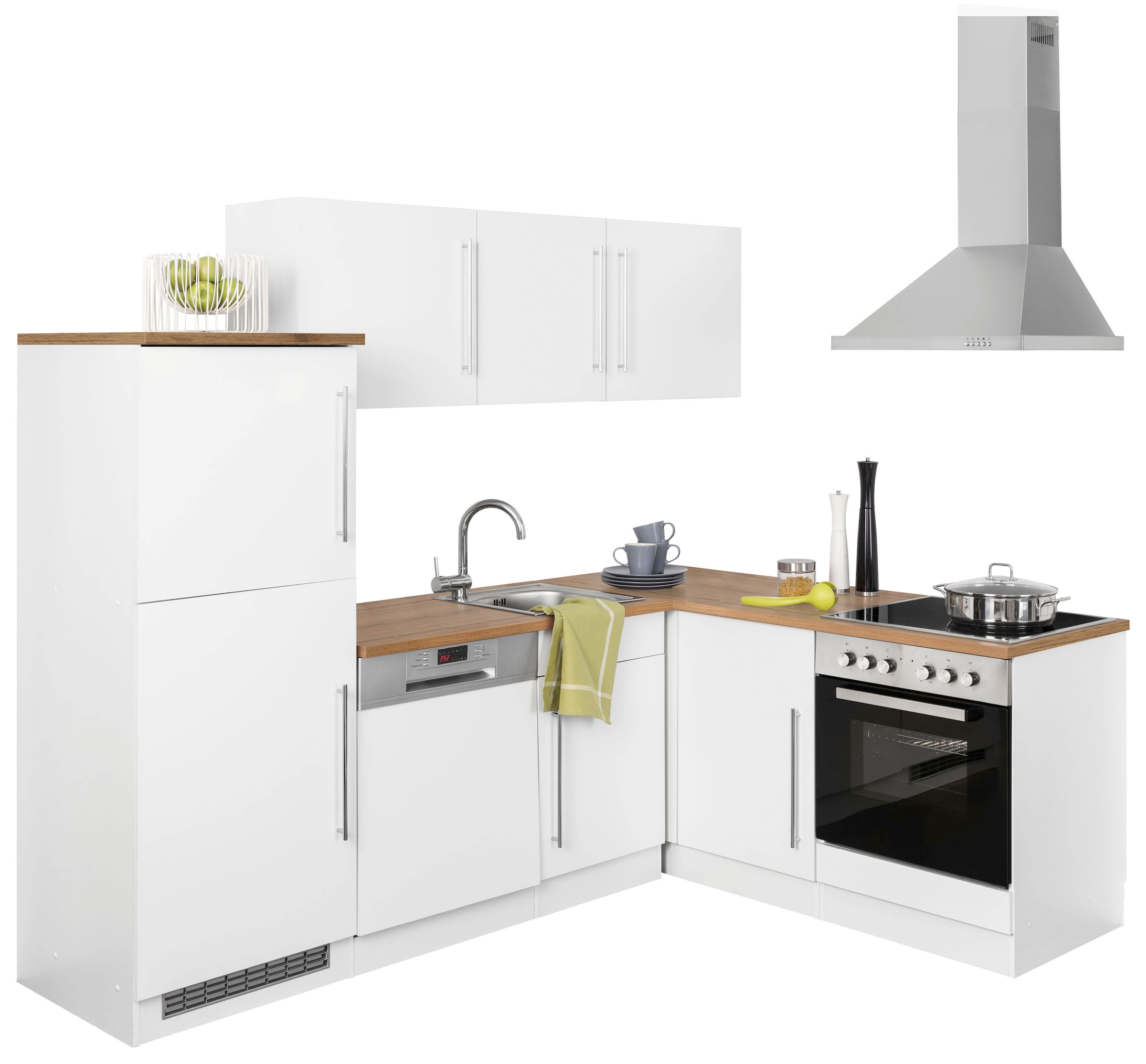 Kochstation Winkelküche »KS-Samos«, ohne E-Geräte, Stellbreite 230 x 170 cm