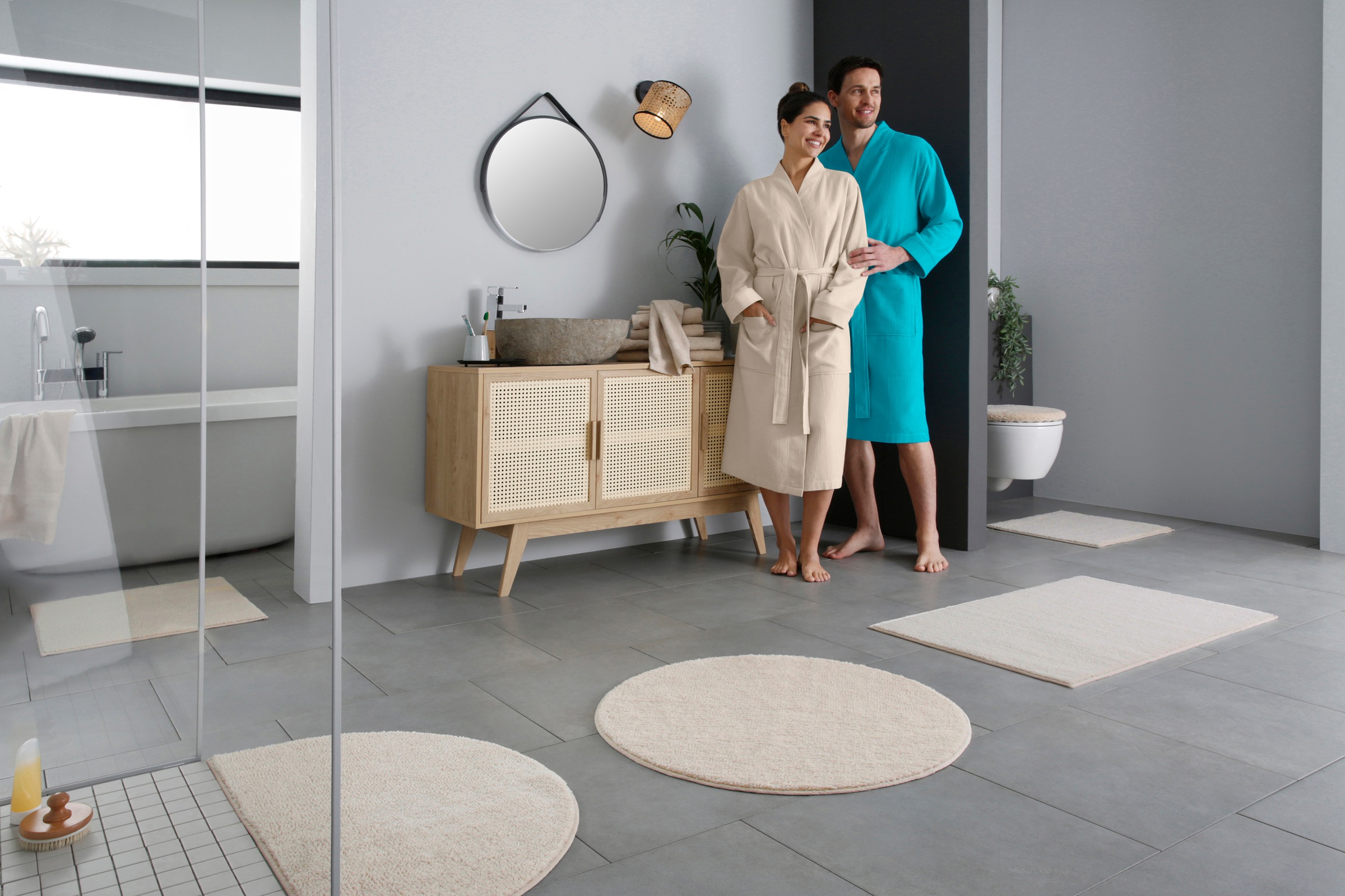 OTTO home Badematte "Vanessa, Badvorleger, Badezimmer Teppich" Höhe 10 mm r günstig online kaufen