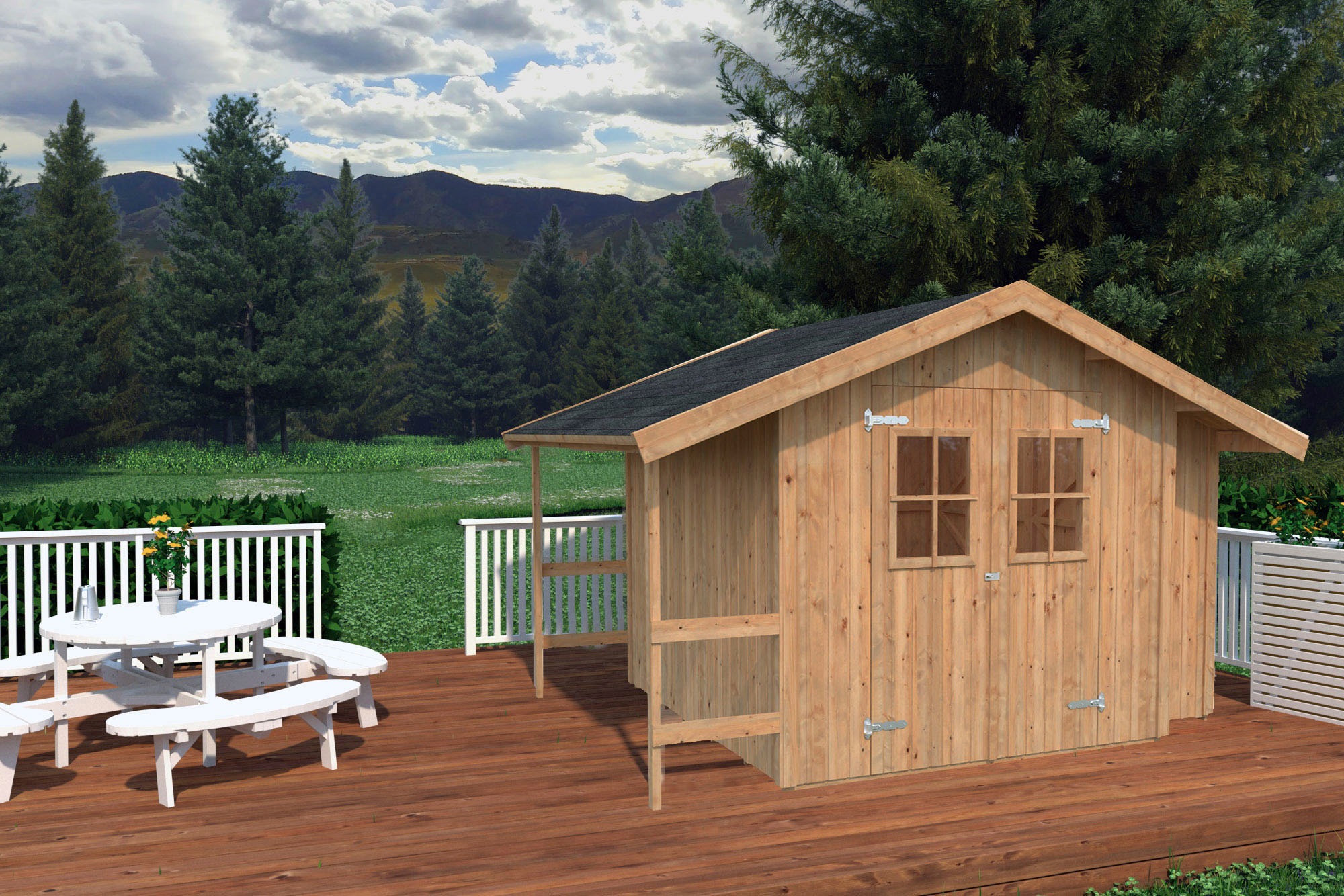 Palmako Gerätehaus »Marcus«, hellbraun