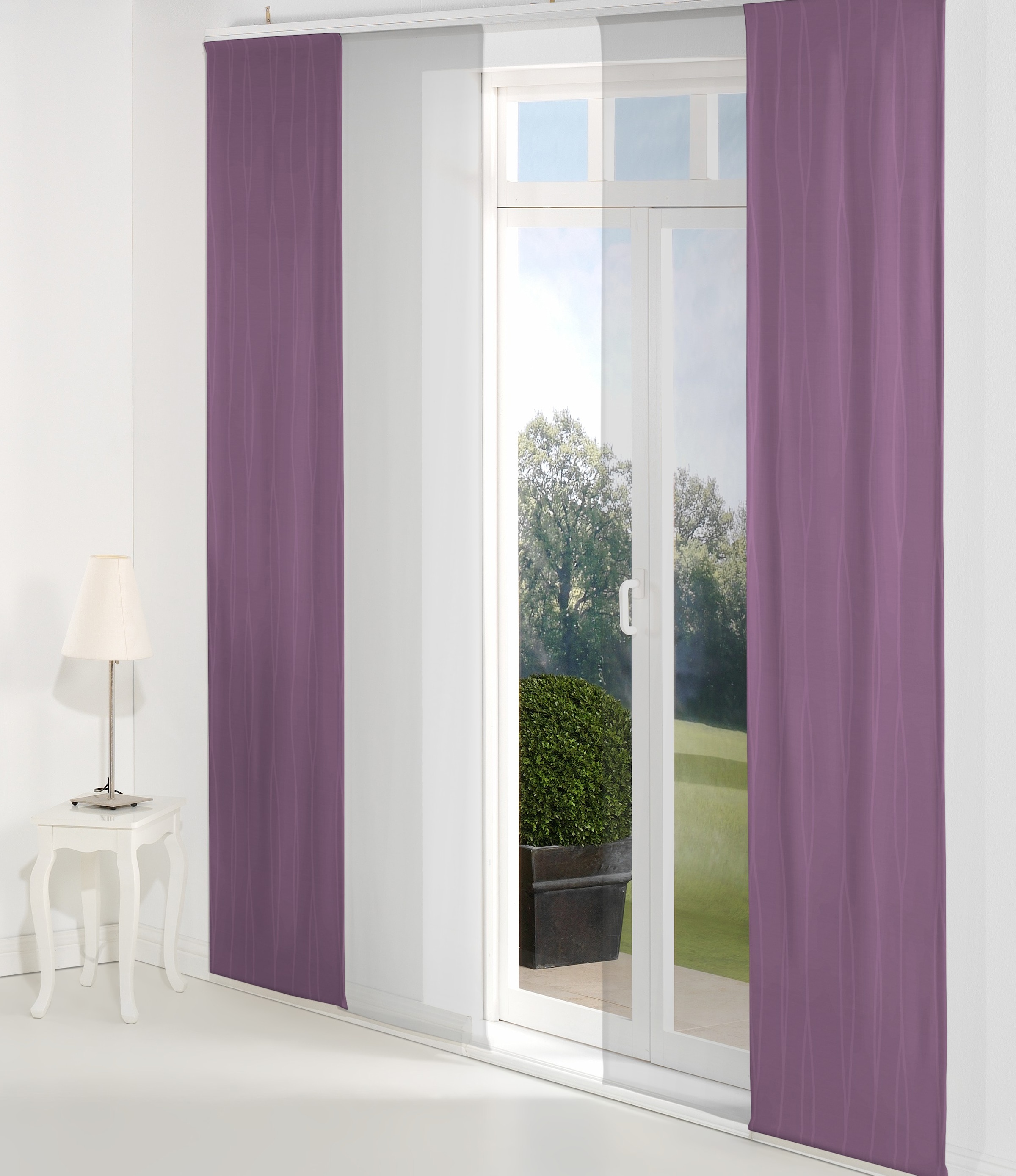 Wirth Schiebegardine "LANGWASSER" Klettband 1 Stk. tlg. inkl. Beschwerungss günstig online kaufen