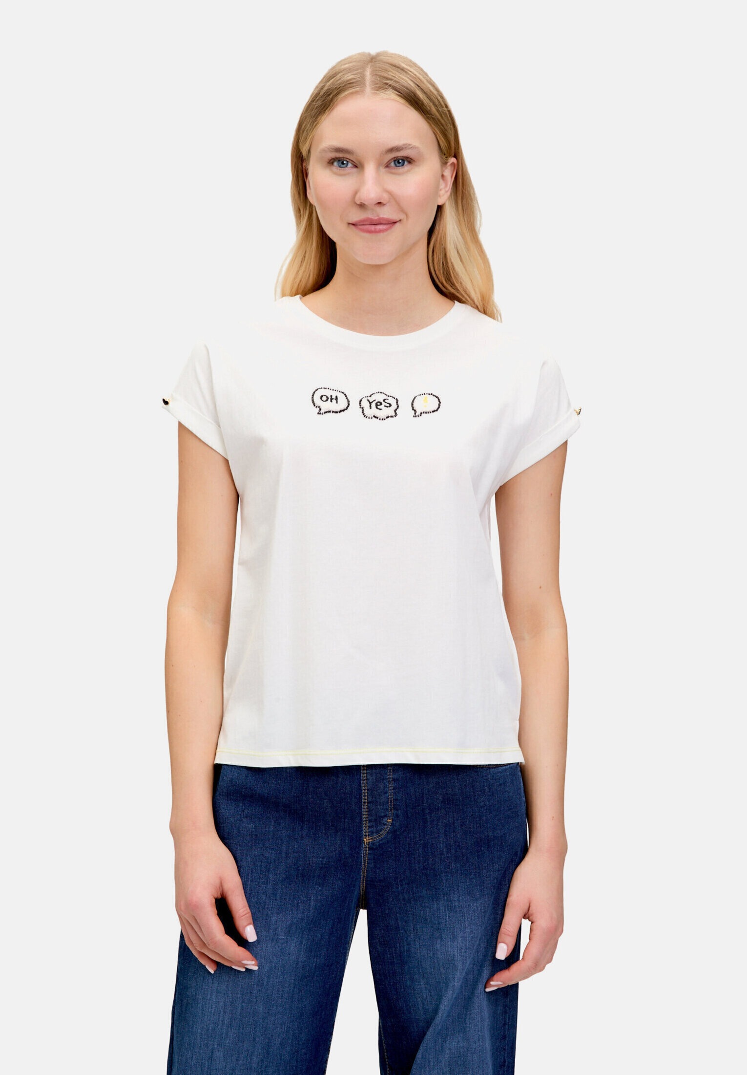 Cartoon Kurzarmshirt »Damen mit Ärmelaufschlag« 1 Stk.