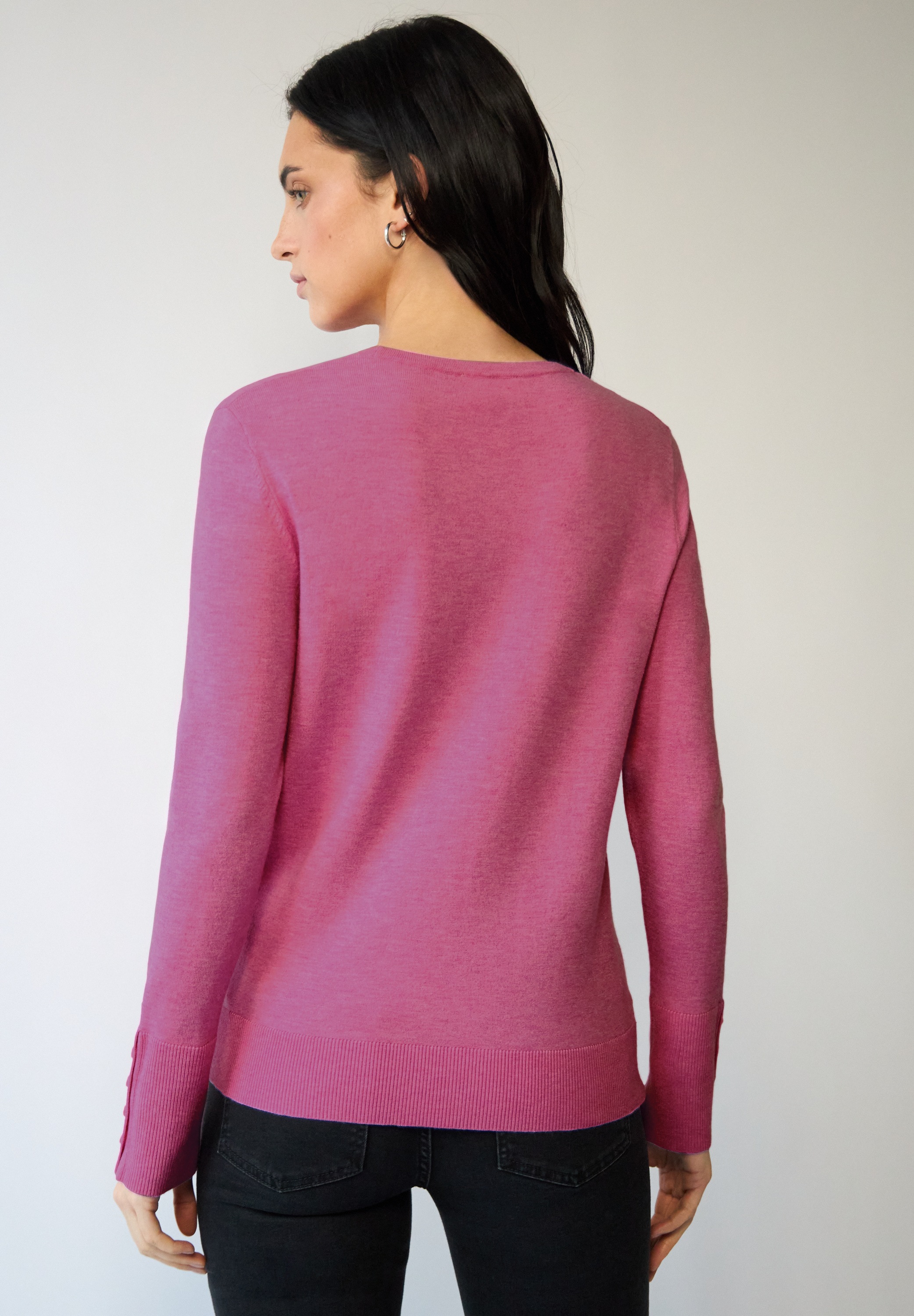 STREET ONE STUDIO Strickpullover mit Rundhalsausschnitt günstig online kaufen