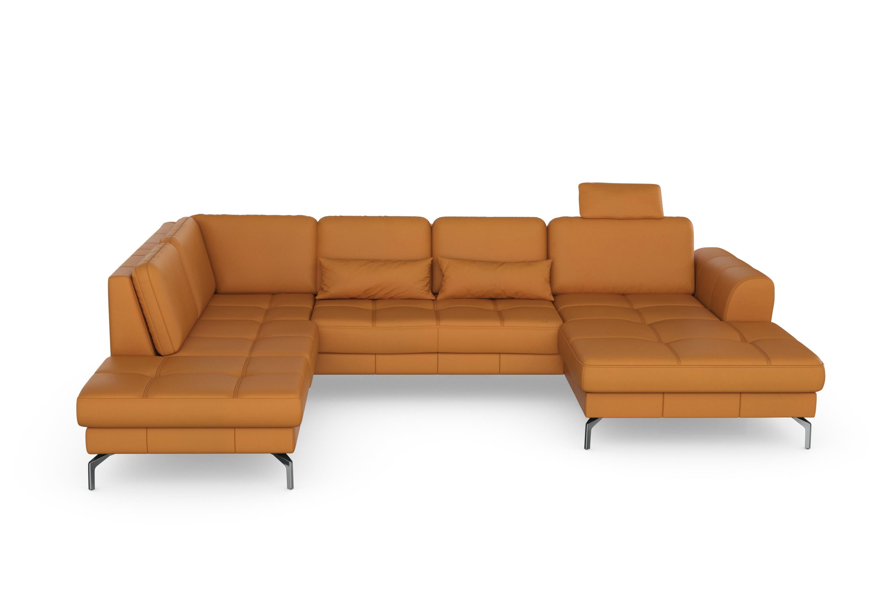 sit&more Wohnlandschaft "Bendigo U-Form" inklusive Sitztiefenverstellung, Bodenfreiheit 15 cm, in 2 Fußfarben