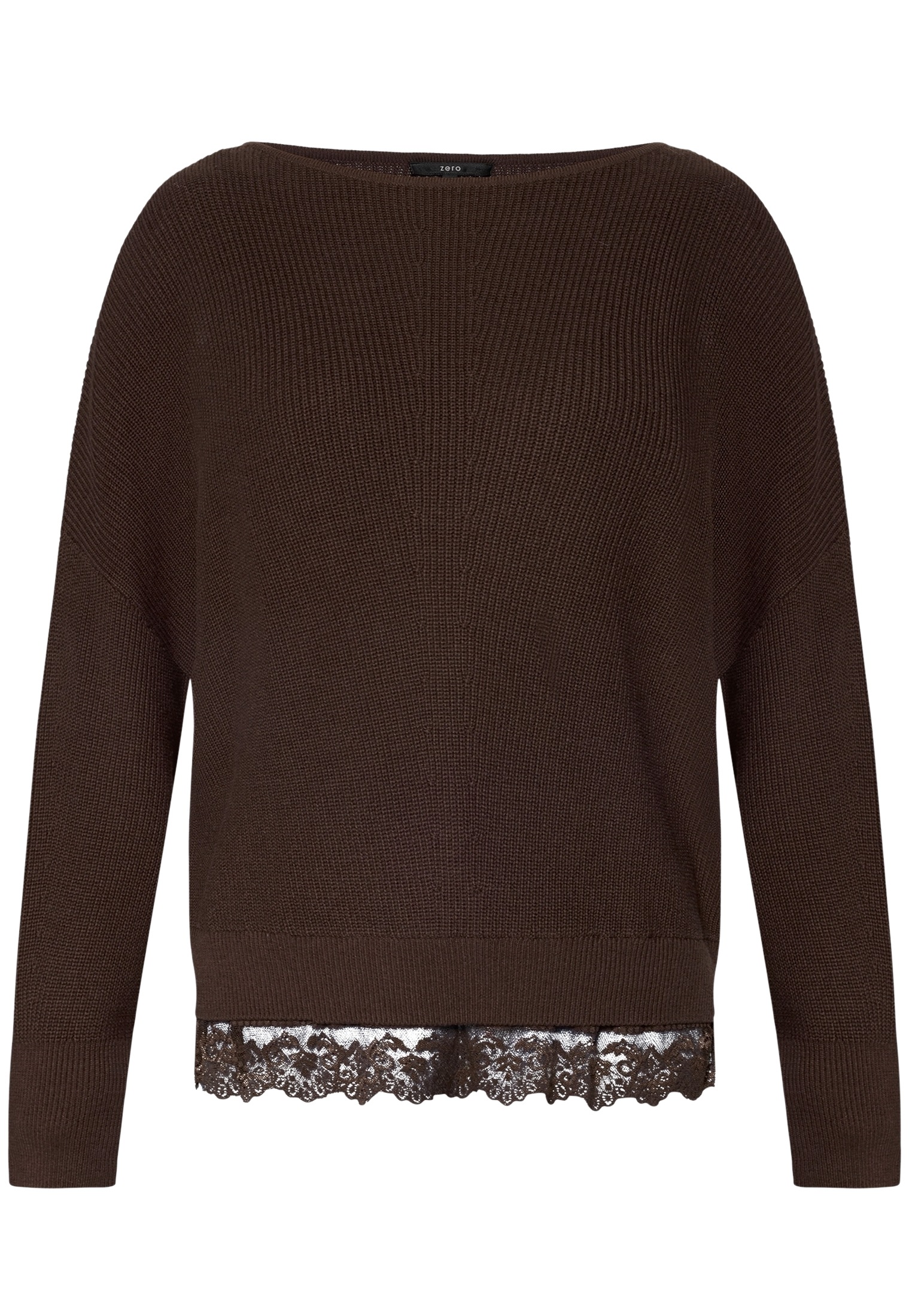 Zero Strickpullover »Damen mit Spitzenkante« 1 Struktur