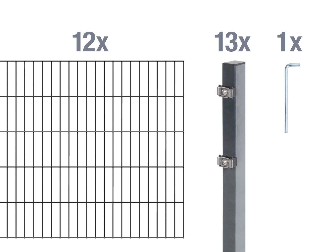 Alberts "Grundset" Höhe: 80-200 cm, Gesamtlänge: 4-30 m, zum Einbetonieren