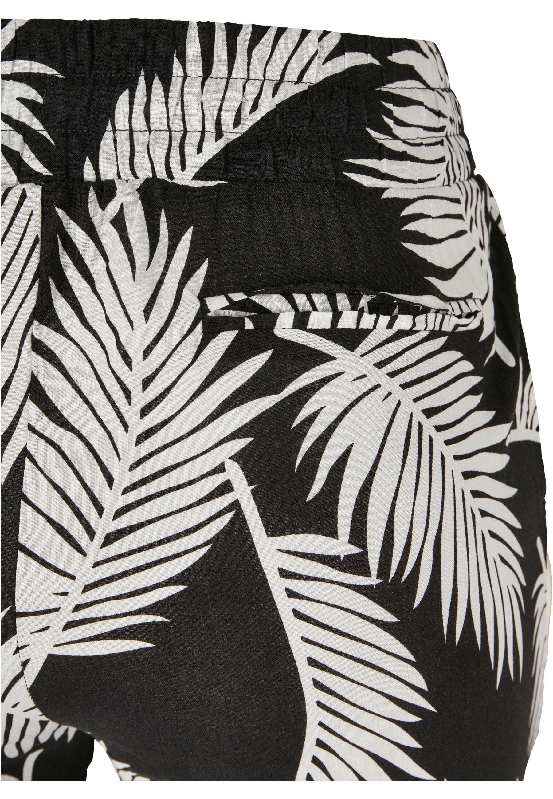URBAN CLASSICS Stoffhose »Urban Classics Damen Ladies Elastic Waist AOP Pants«, (1 tlg.)