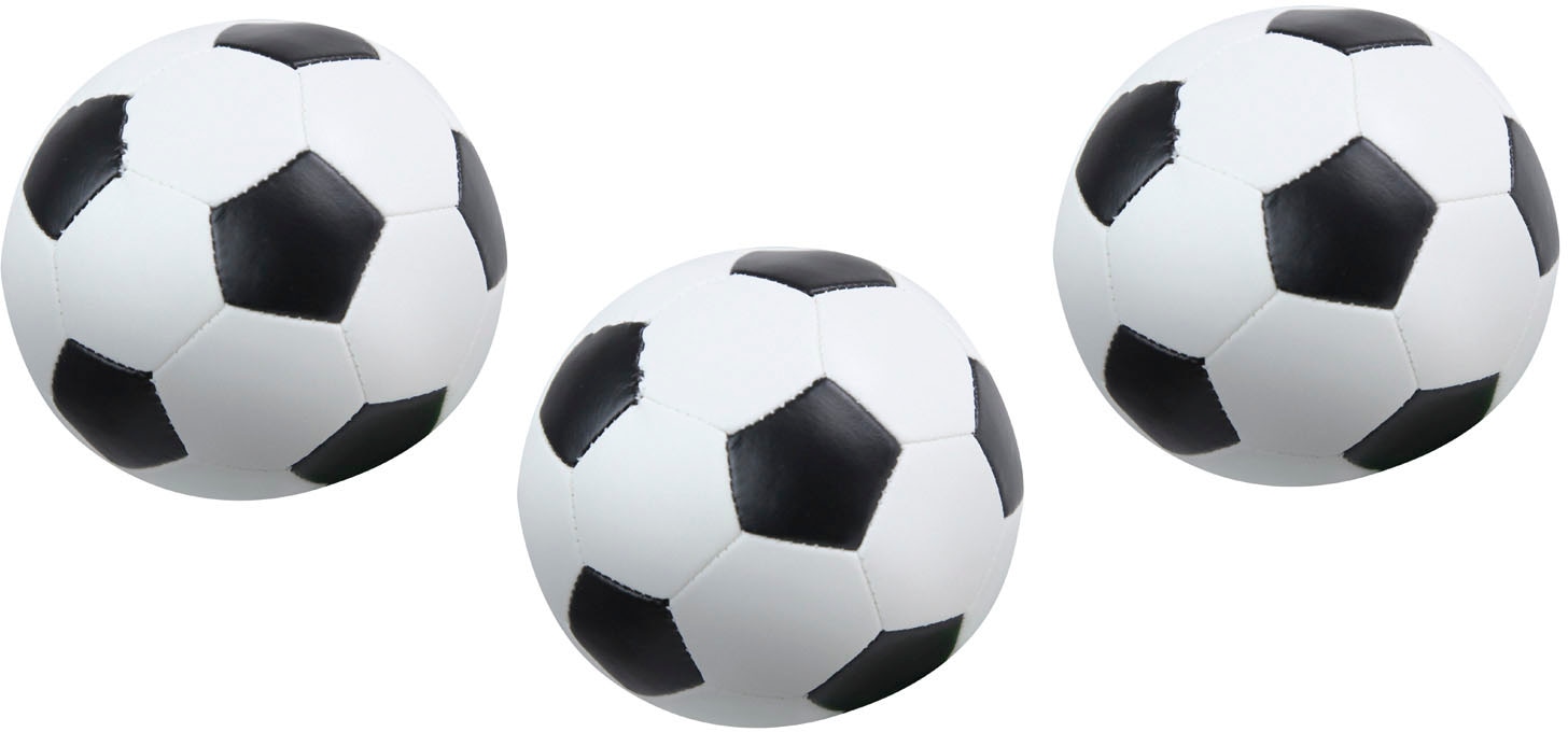 Lena® Softball »Soft-Fußbälle, 3er-Set, 10 cm, weiß/schwarz«