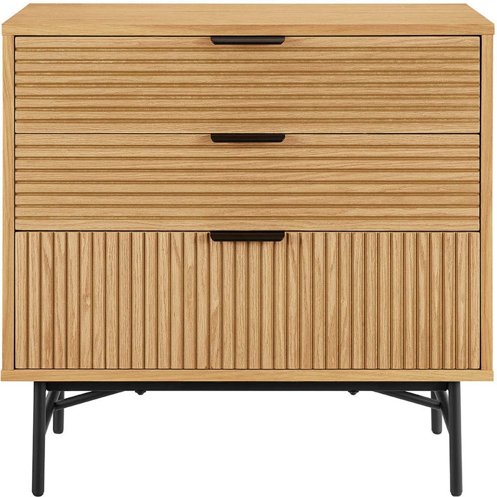 SalesFever Kommode "Visby Stilvolle Stauraumkommode" Eiche Echtholzfurnier günstig online kaufen