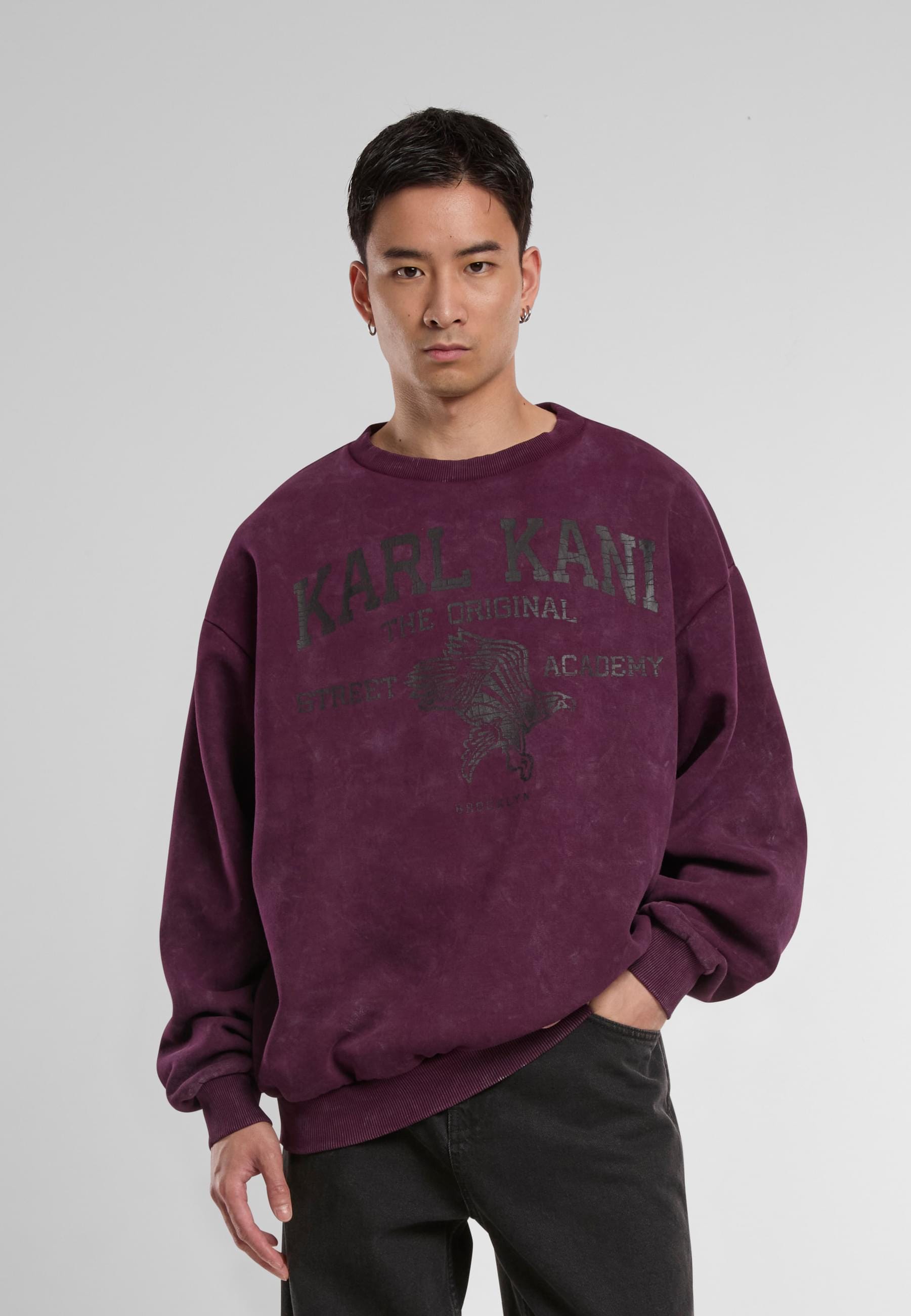 Karl Kani Rundhalspullover »Karl Kani Karl Kani Kani Street Academy Washed OS Crew«, (1 tlg.)