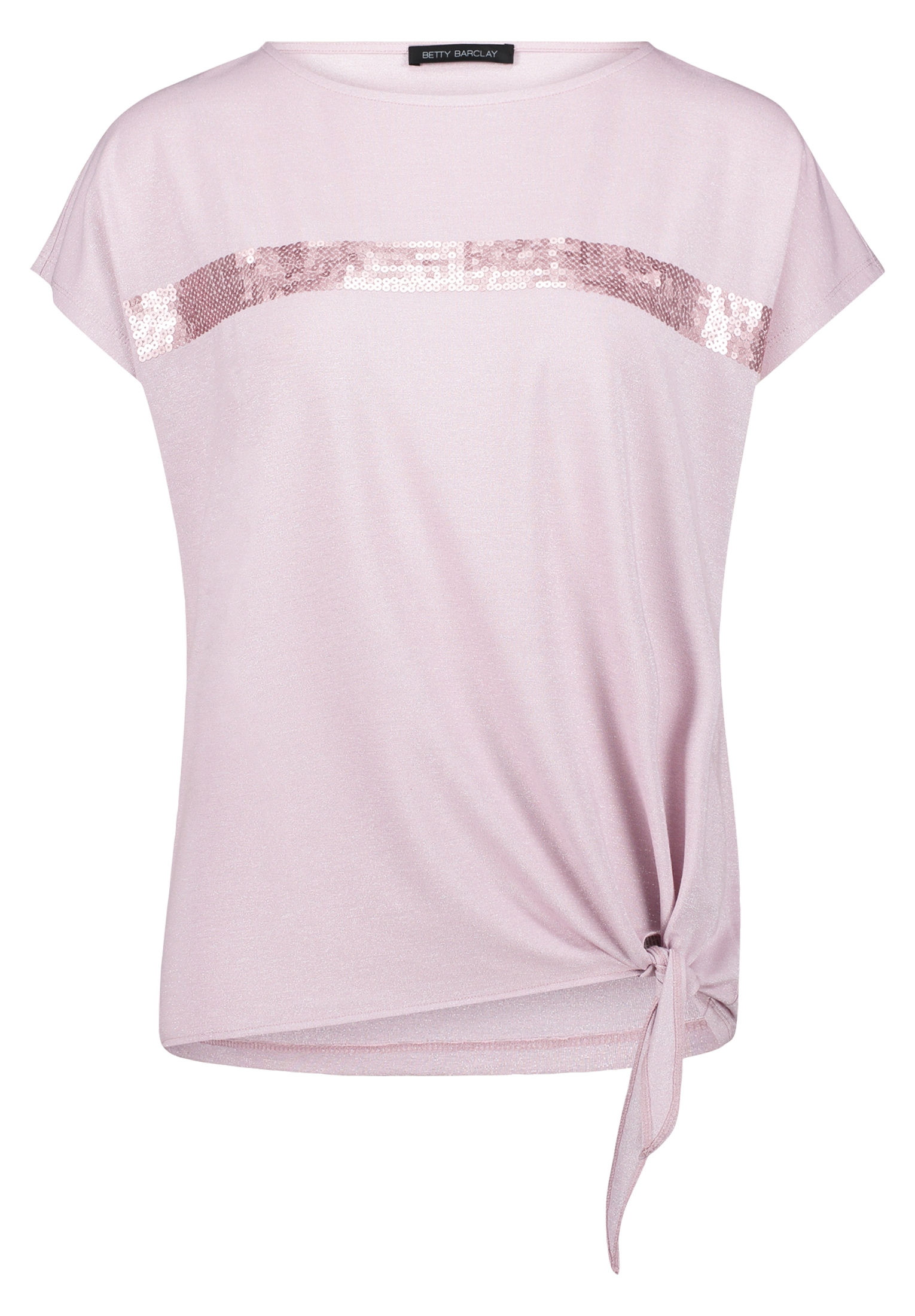 Betty Barclay Kurzarmshirt »Betty Barclay Halbarm-Shirt mit Schleifenknoten«, (1 tlg.), Pailletten
