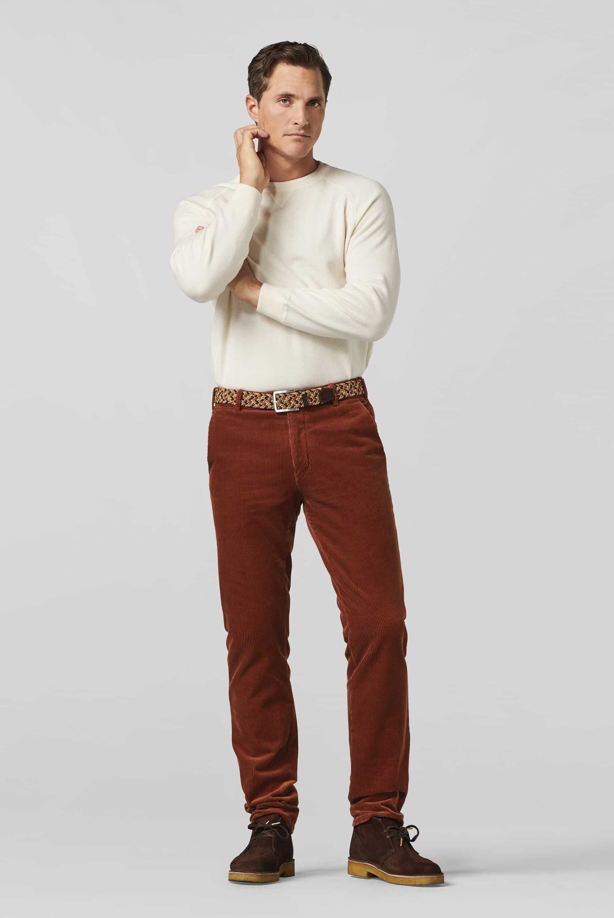 MEYER Chinos »Bonn«, Cordhose mit Stretch-Dehnbund