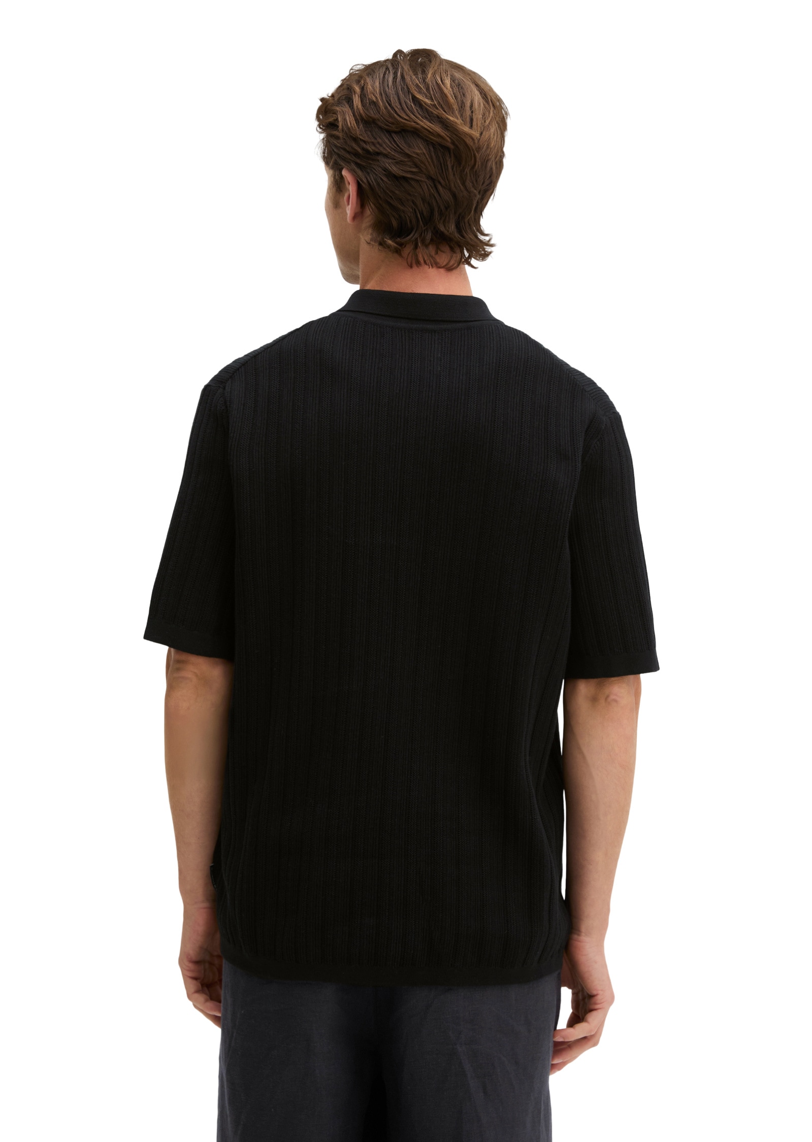 Marc O'Polo Poloshirt »mit vertikaler Strickstruktur«