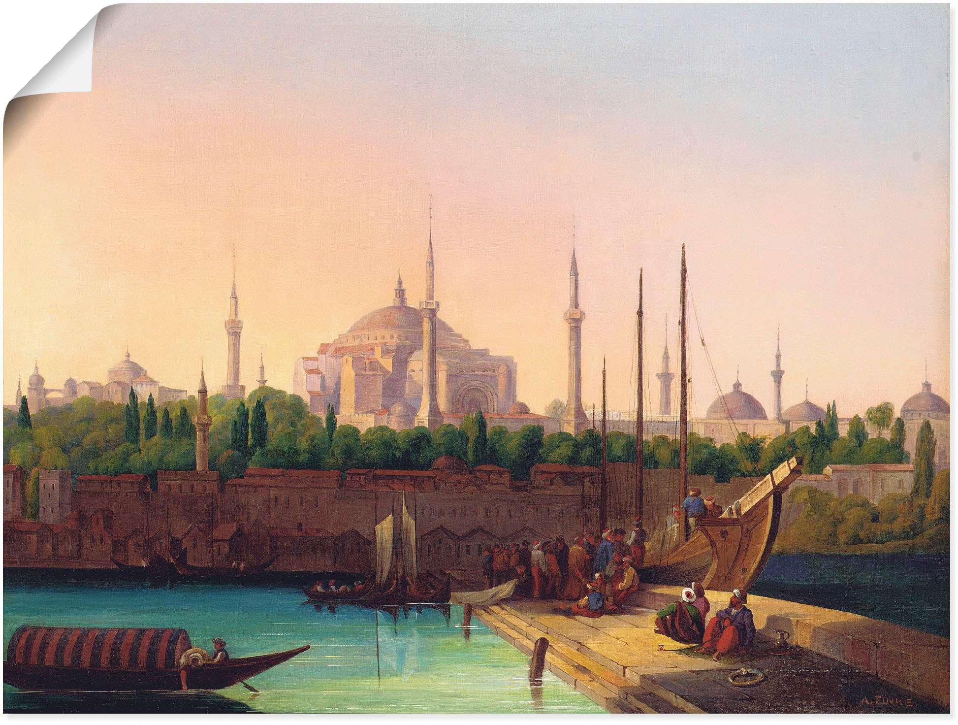 Artland Wandbild Größen | Istanbul.«, (1 Wandaufkleber oder in Sophia, Poster versch. bestellen »Hagia BAUR Leinwandbild, als St.), Gebäude