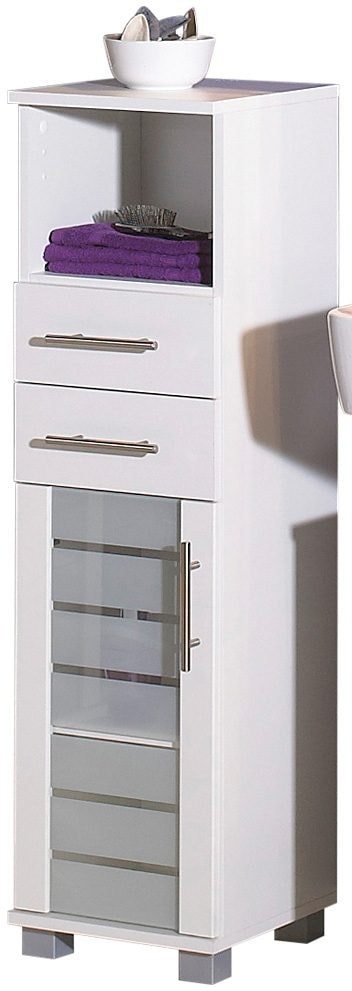 Schildmeyer Midischrank »Nikosia«, Breite 30 cm, mit Glastür, 2 Schubladen, MDF-Fronten, Metallgriffe