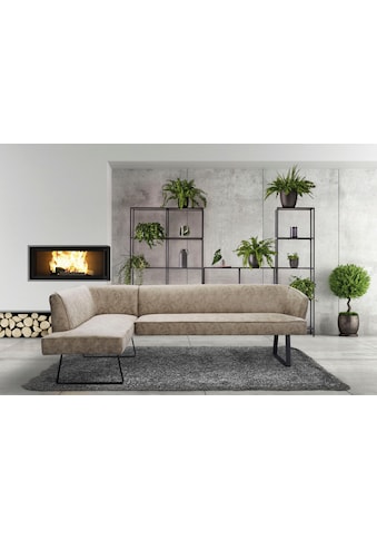 exxpo - sofa fashion Eckbank »Americano« su Keder ir Metall...