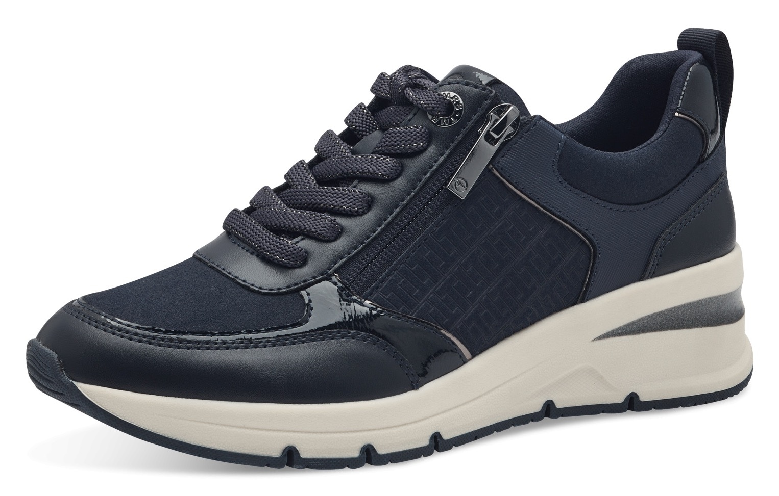 Tamaris Keilsneaker, Freizeitschuh, Halbschuh, Schnürschuh mit Außenreißverschluss