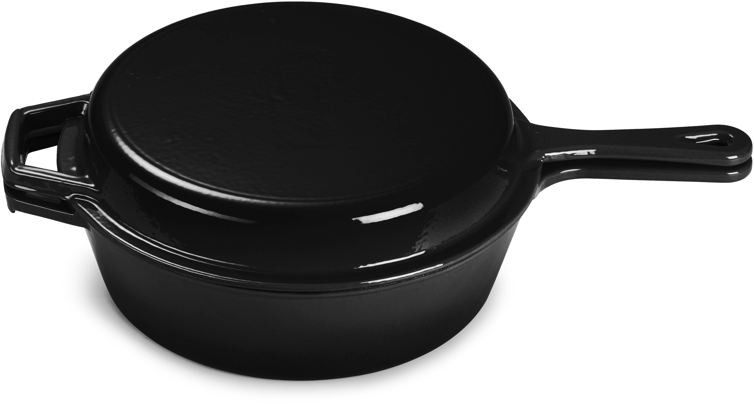 Thumbnail - ECHTWERK Schmortopf "2 in 1 Set - Topf & Pfanne aus Gusseisen" Set, 2 Stk. tlg. Gusseisen