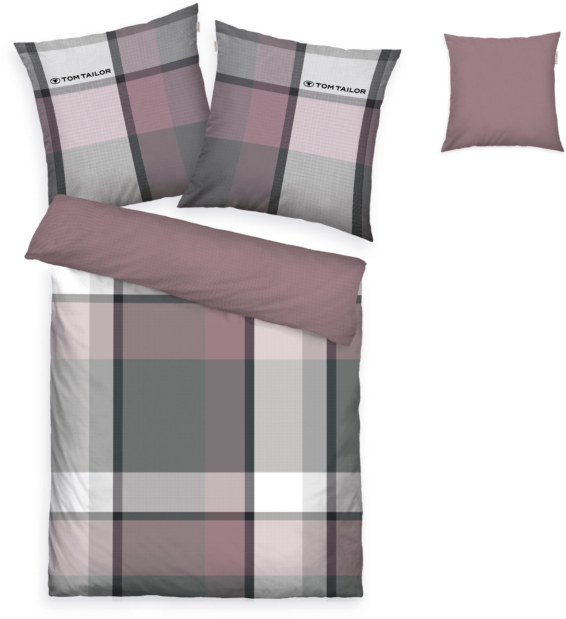 TOM TAILOR HOME Bettwäsche »Lenny in Gr. 135x200 oder 155x220 cm«, mit GRATIS-Zugabe: Kissenhülle