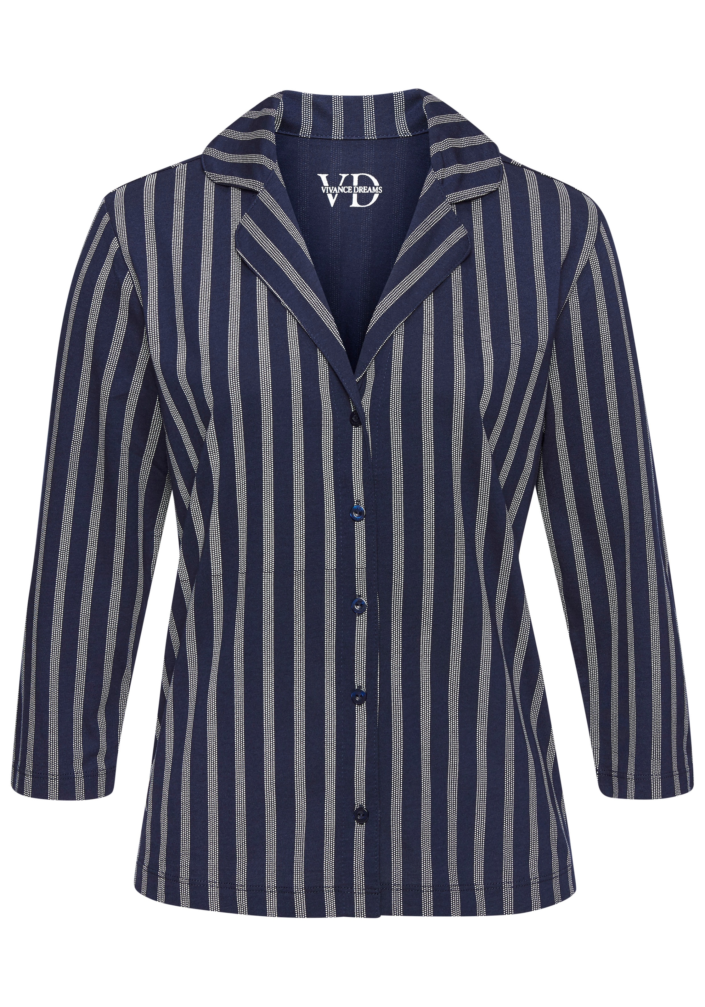 Vivance Dreams Pyjamaoberteil, Mit schönem Alloverdruck
