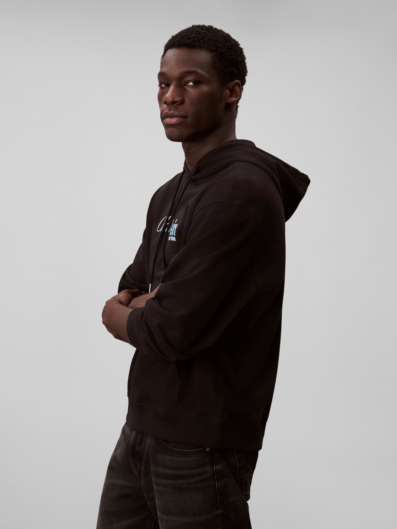 Thumbnail - Calvin Klein Kapuzensweatshirt "LS EU 350TERRY CURSIVE GRAPHIC H" regular fit, Logo-Schriftzug