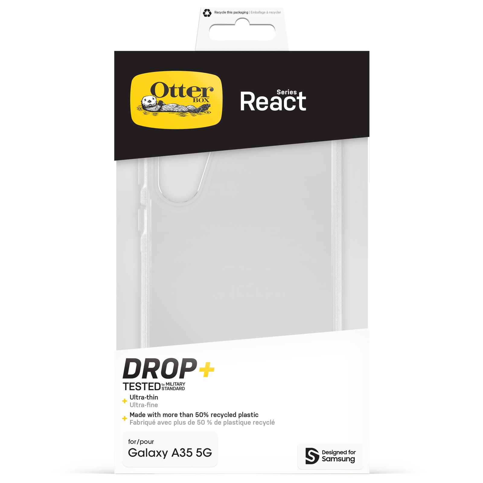 Otterbox Handyhülle »React für Samsung Galaxy A35 5G«, Schutzhülle, Cover, Backcover