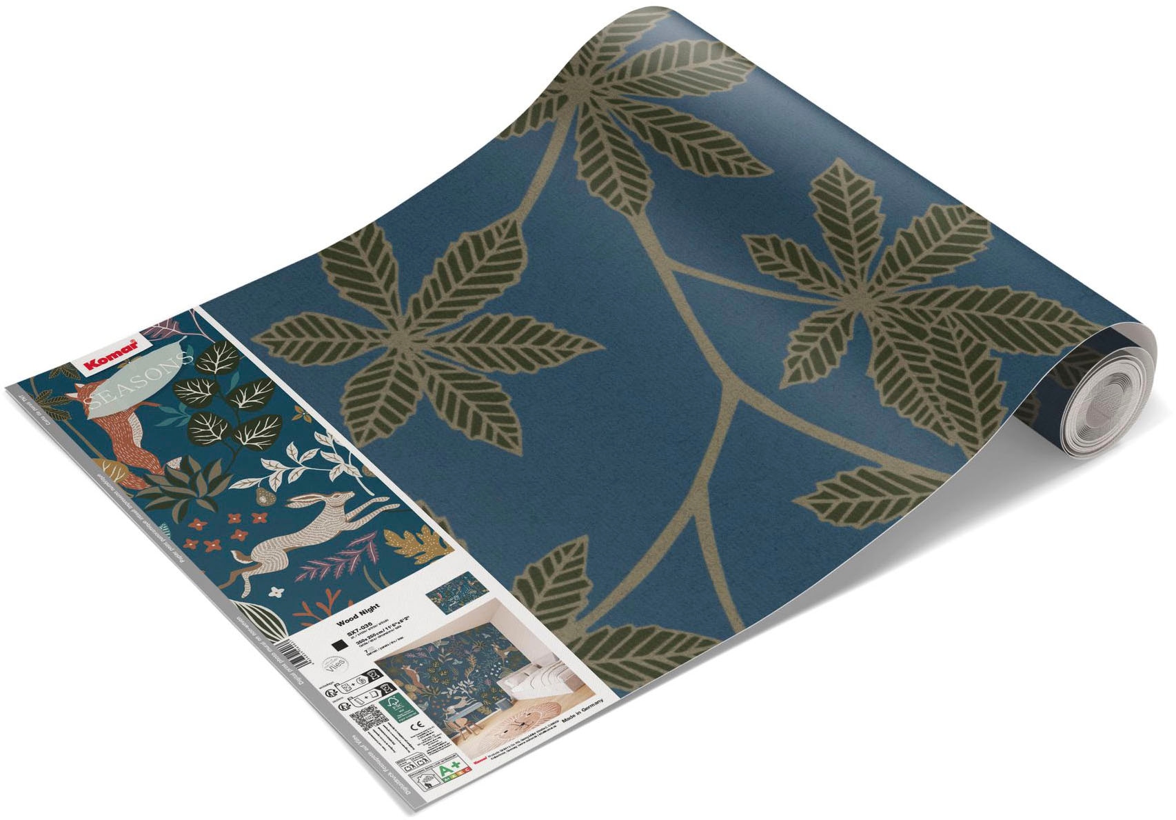 Komar Fototapete »Vlies Fototapete - Wood Night - Größe 350 x 250 cm« Motiv | bedruckt glatt