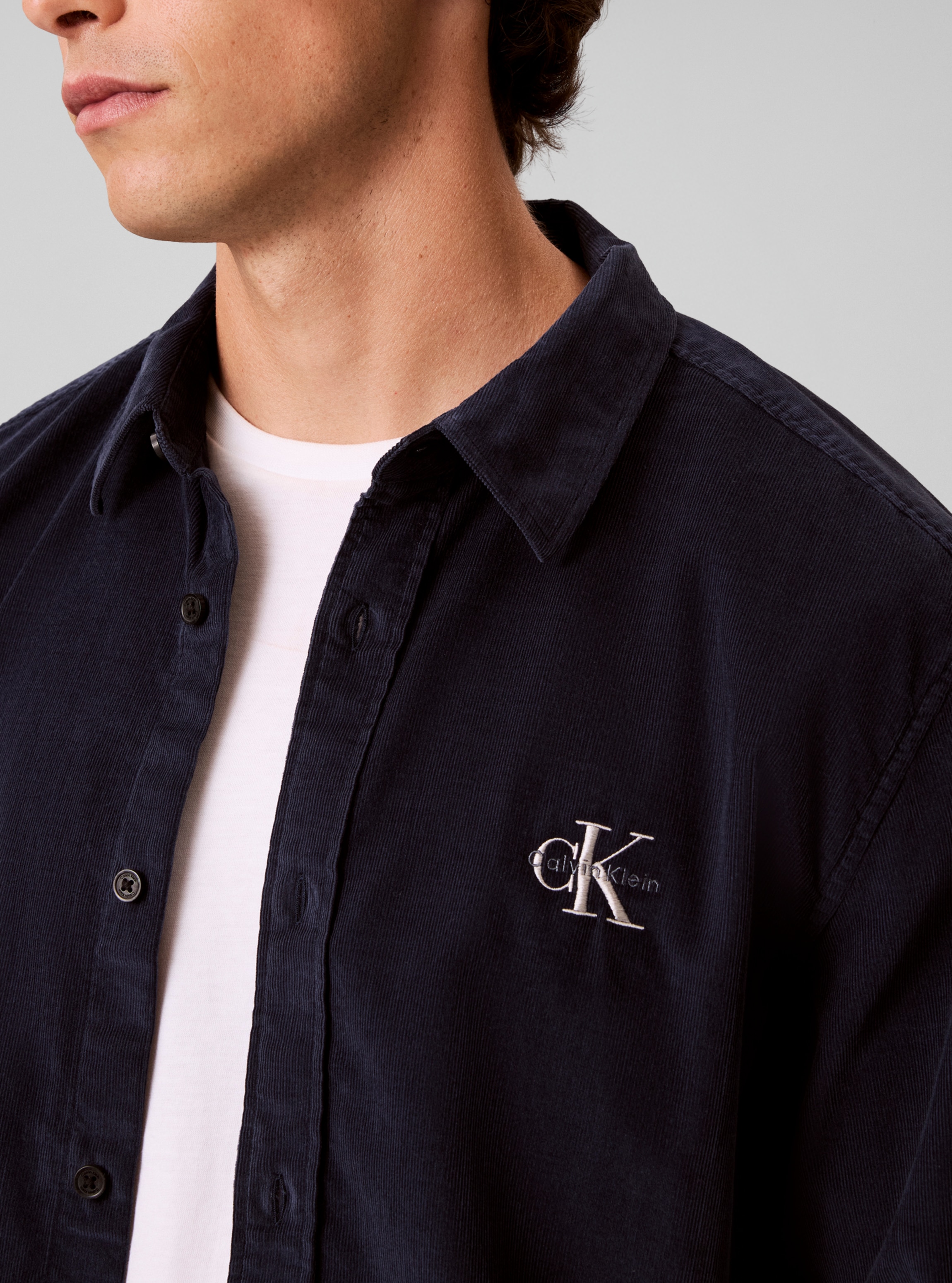 Calvin Klein Langarmhemd »LS CORDUROY EASY SHIRT« Regular fit mit Kragen