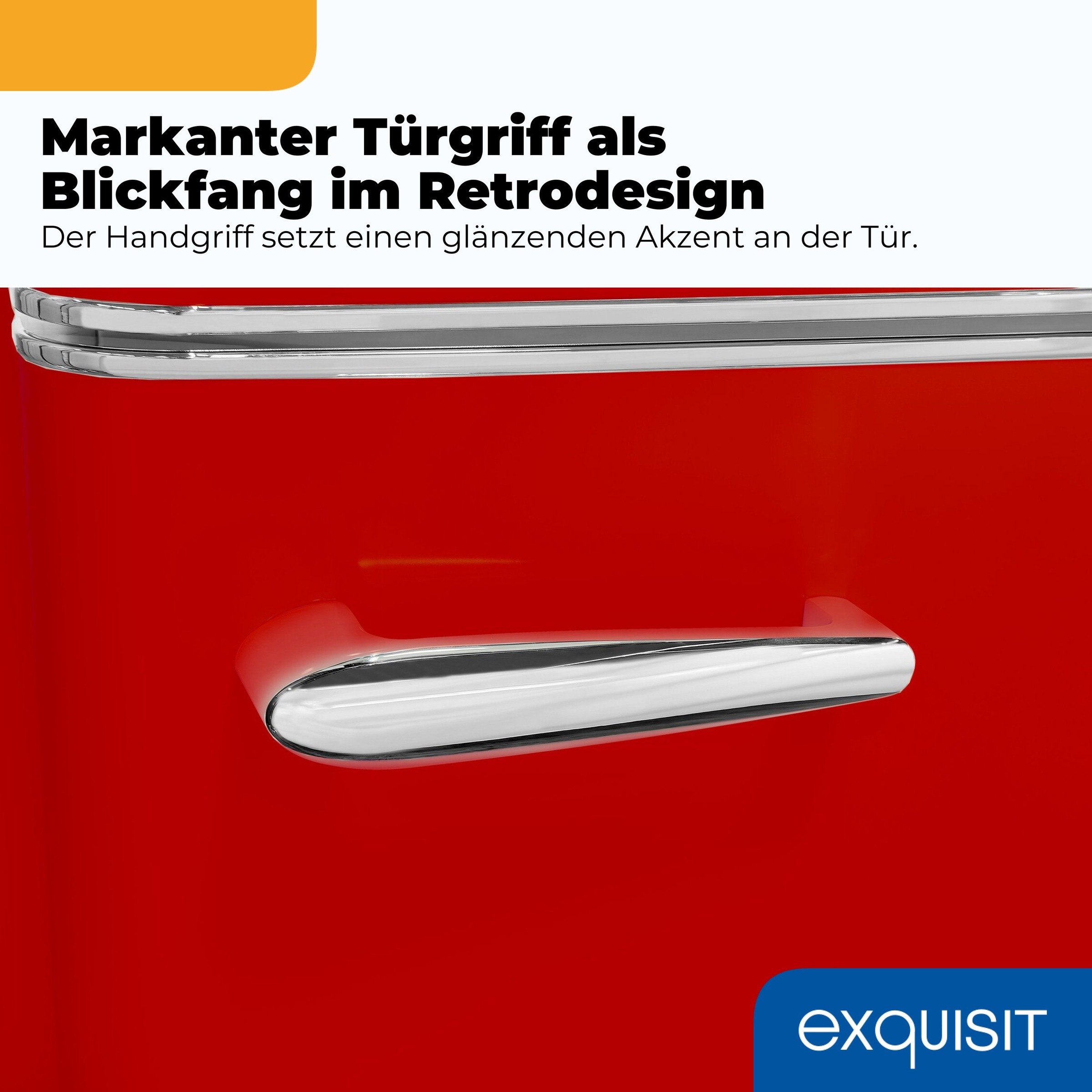exquisit Kühl-/Gefrierkombination »RKGC270-45-H-160C rot« 146,5 cm hoch 54,5 cm breit LED-Beleuchtung, verstellbare Glasböden, Retro-Design