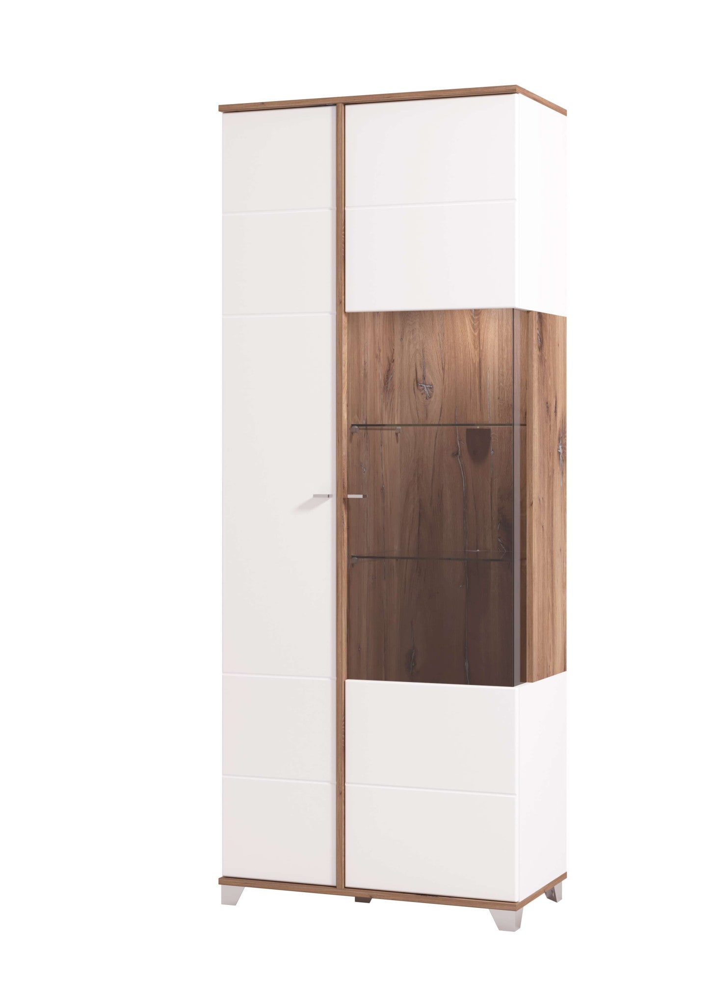 INOSIGN Vitrine »Burgundy Vitrinenschrank, Standvitrine, Showcase«, Hochglanzfronten, Glastür, Komplettes Innenleben