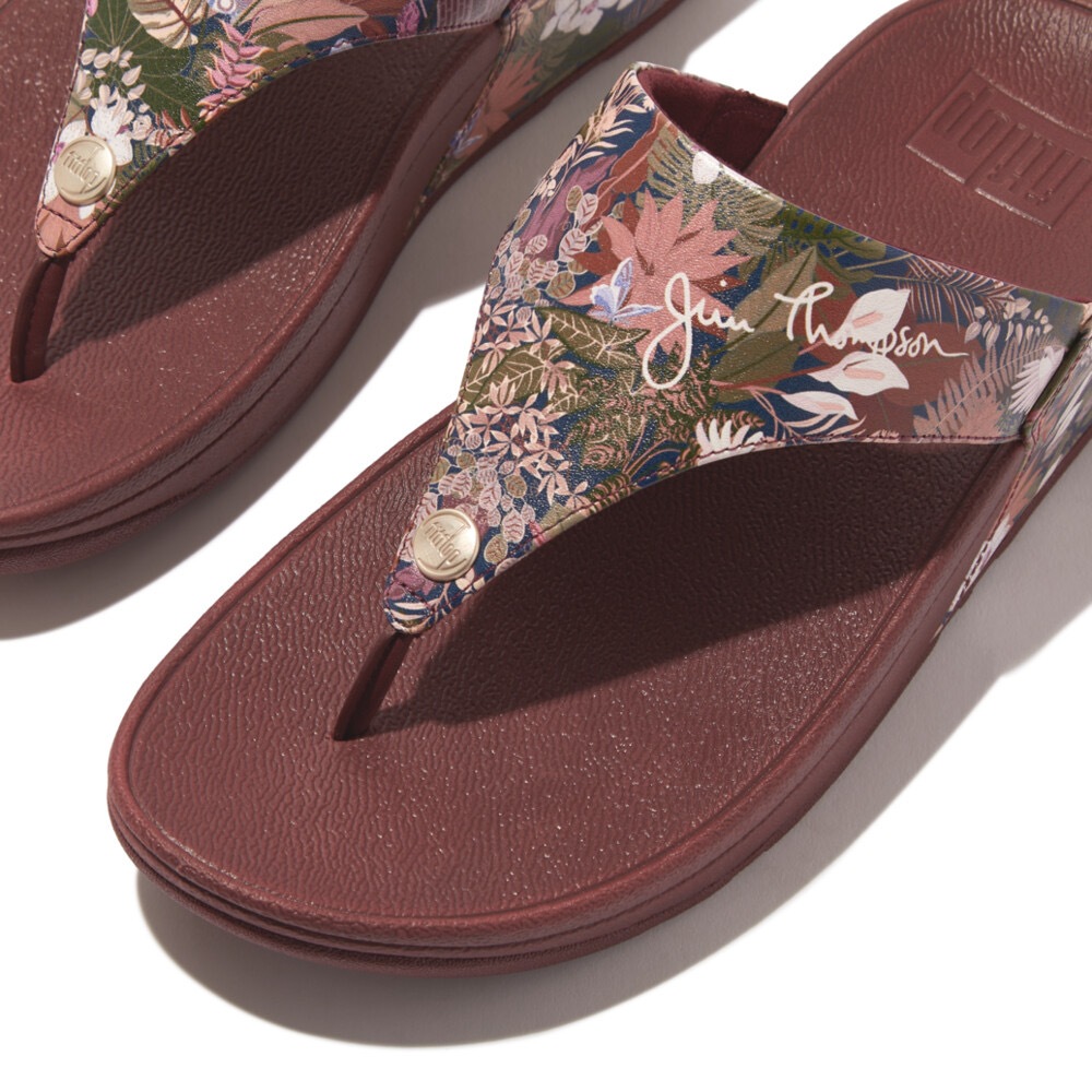 Fitflop Dianette "LULU X JIM THOMPSON", Keilabsatz, Sommerschuh, Zehentrenn günstig online kaufen