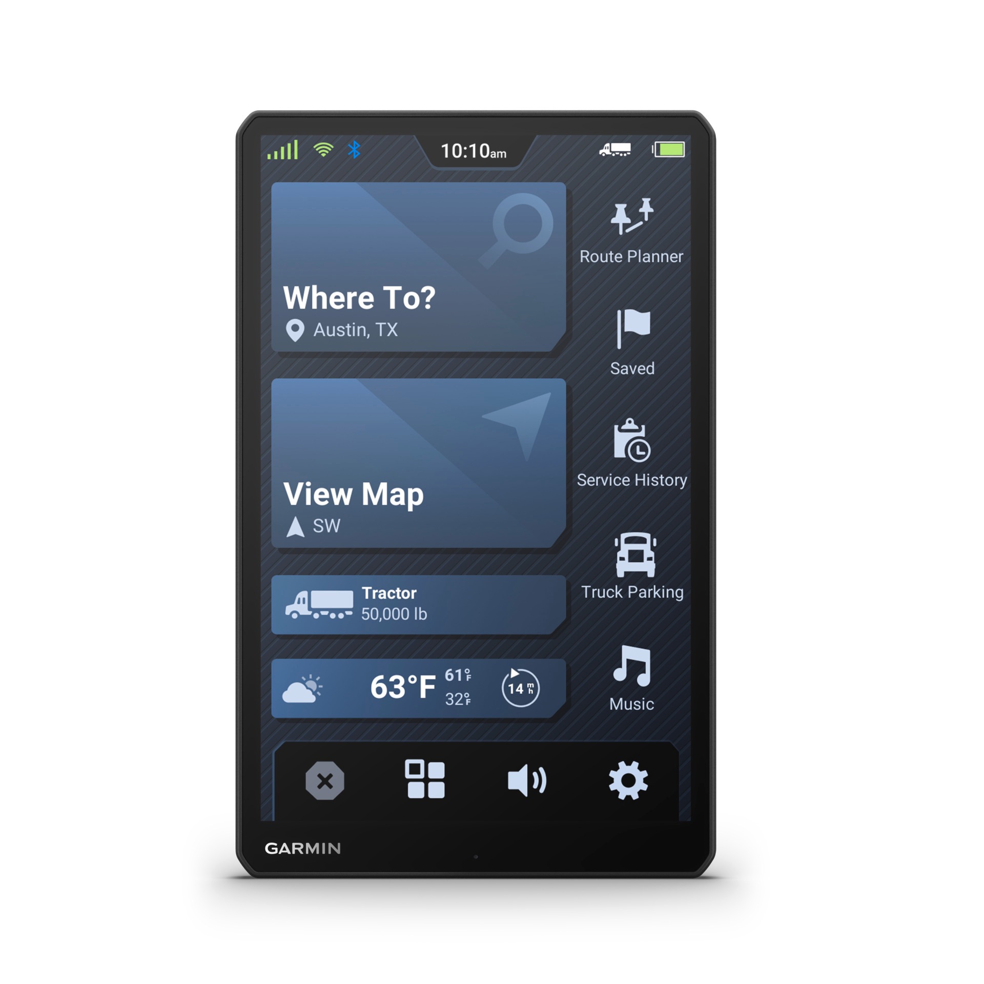 GARMIN LKW-Navigationsgerät "dezl LGV1020", B:18cm H:9,3cm T:28cm, schwarz, Navigationsgeräte