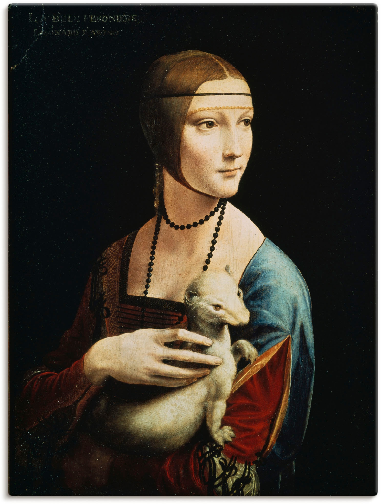 St.), oder | mit dem Frau, in Artland »Dame Wandaufkleber Leinwandbild, versch. als bestellen Wandbild Poster (1 Hermelin Größen BAUR Porträt«,