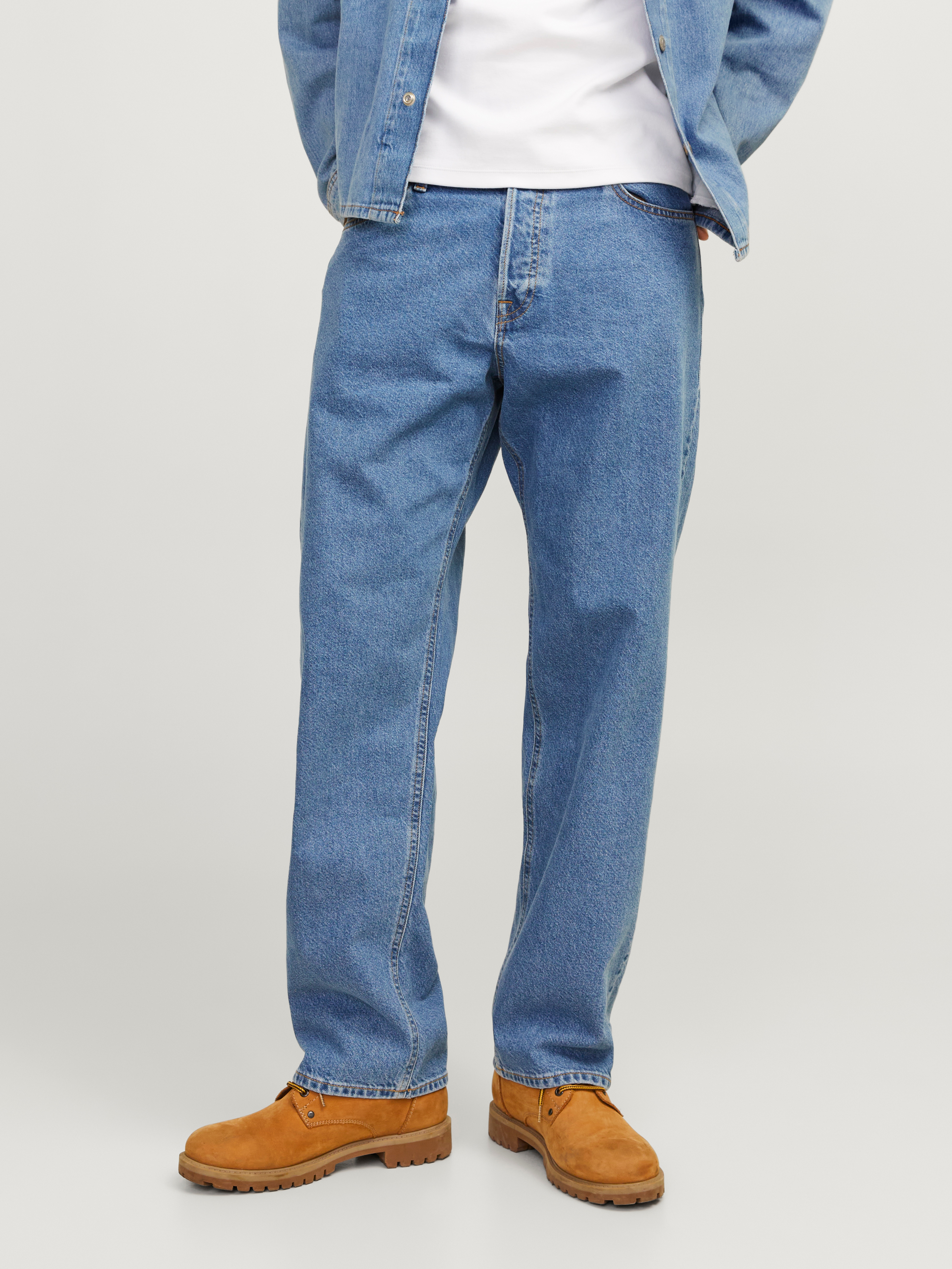 Jack & Jones Relax-fit-Jeans "JJIEDDIE mit hoher Taille und lockerer Passform" Baumwolle, relaxed fit