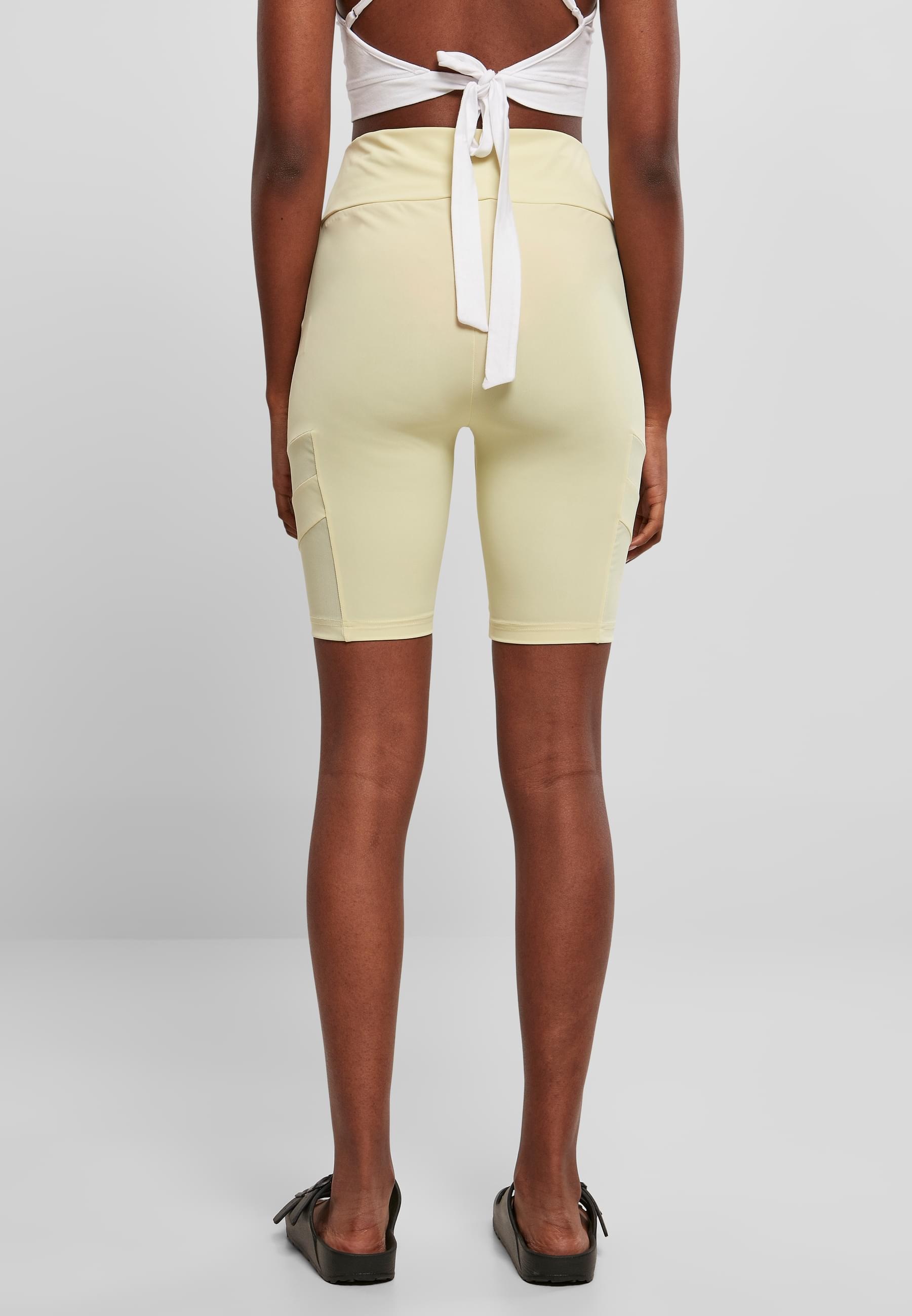 URBAN CLASSICS Stoffhose »Urban Classics Damen Ladies High Waist Tech Mesh Cycle Shorts«, (1 tlg.)